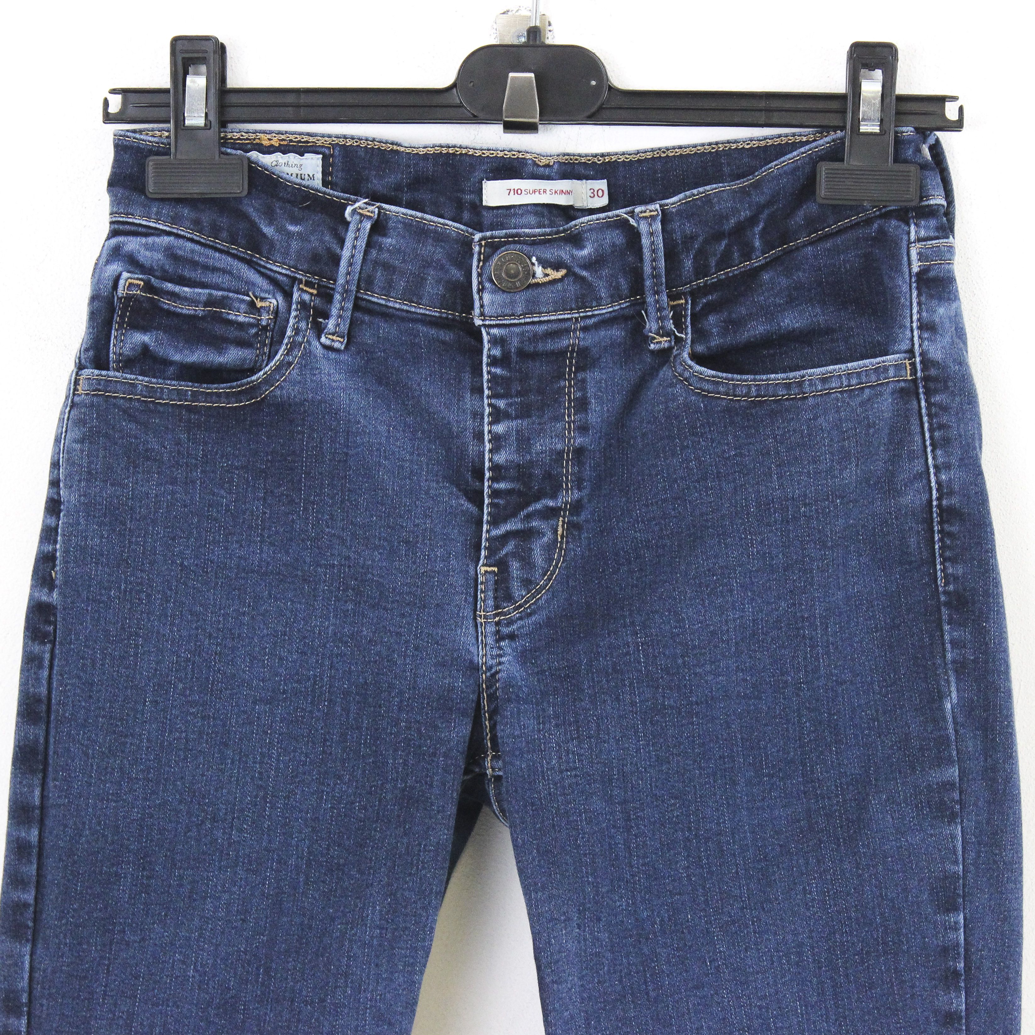 Levi's Premium 710 Super Skinny W30 L32 Jeans Trousers Pants Denim Size 30" / US 8 / IT 44 - 3 Thumbnail