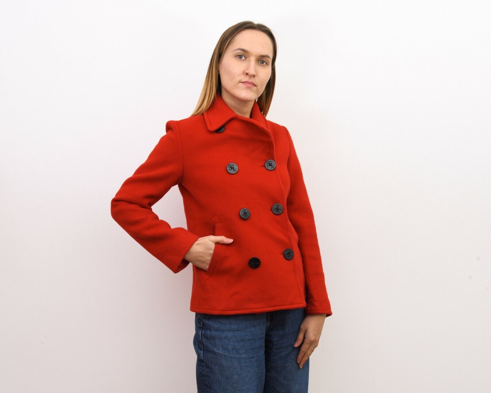 Polo Ralph Lauren × Ralph Lauren × Vintage Women's S Peacoat Jacket Double Breasted Coat Size S / US 4 / IT 40 - 2 Thumbnail