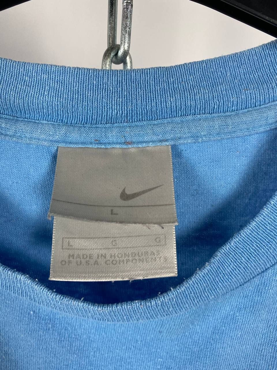 Nike × Vintage Nike vintage swoosh blue T-shirts size L Size US L / EU 52-54 / 3 - 4 Thumbnail