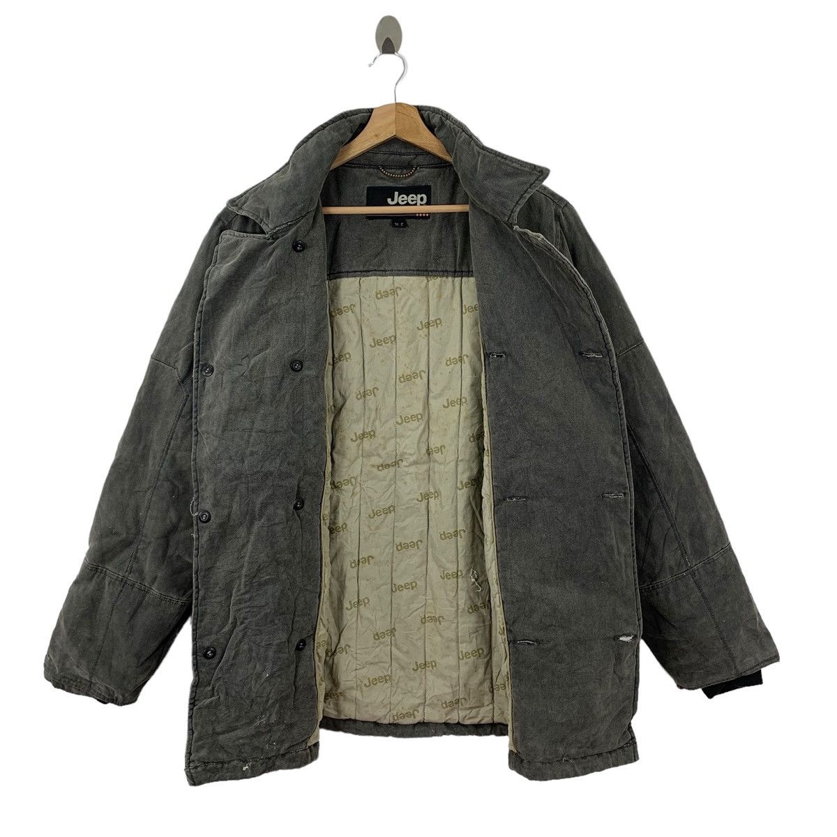 Jeep Vintage Jeep Outdoor Denim Heavy Button Jacket Size US L / EU 52-54 / 3 - 4 Thumbnail