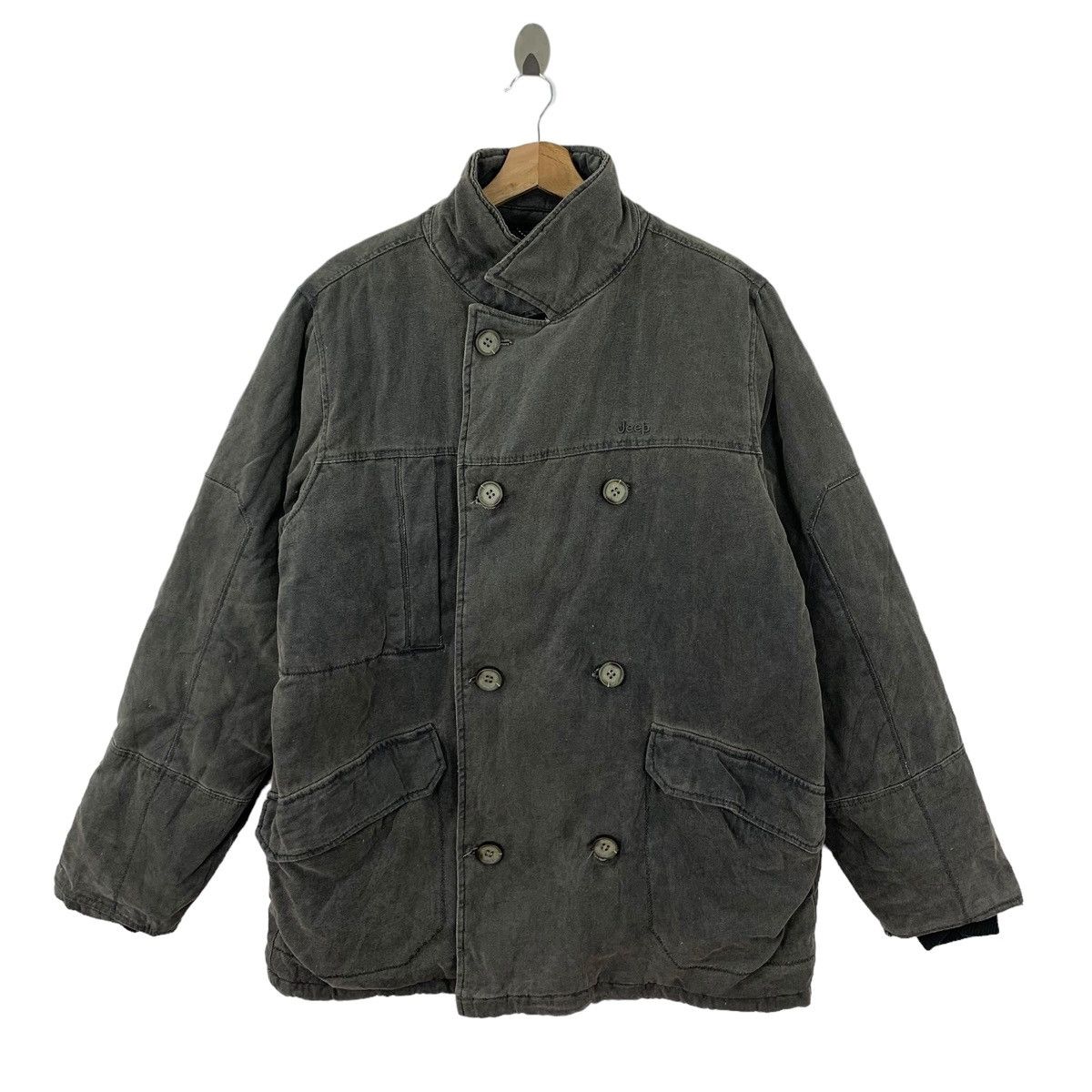 Jeep Vintage Jeep Outdoor Denim Heavy Button Jacket Size US L / EU 52-54 / 3 - 1 Thumbnail