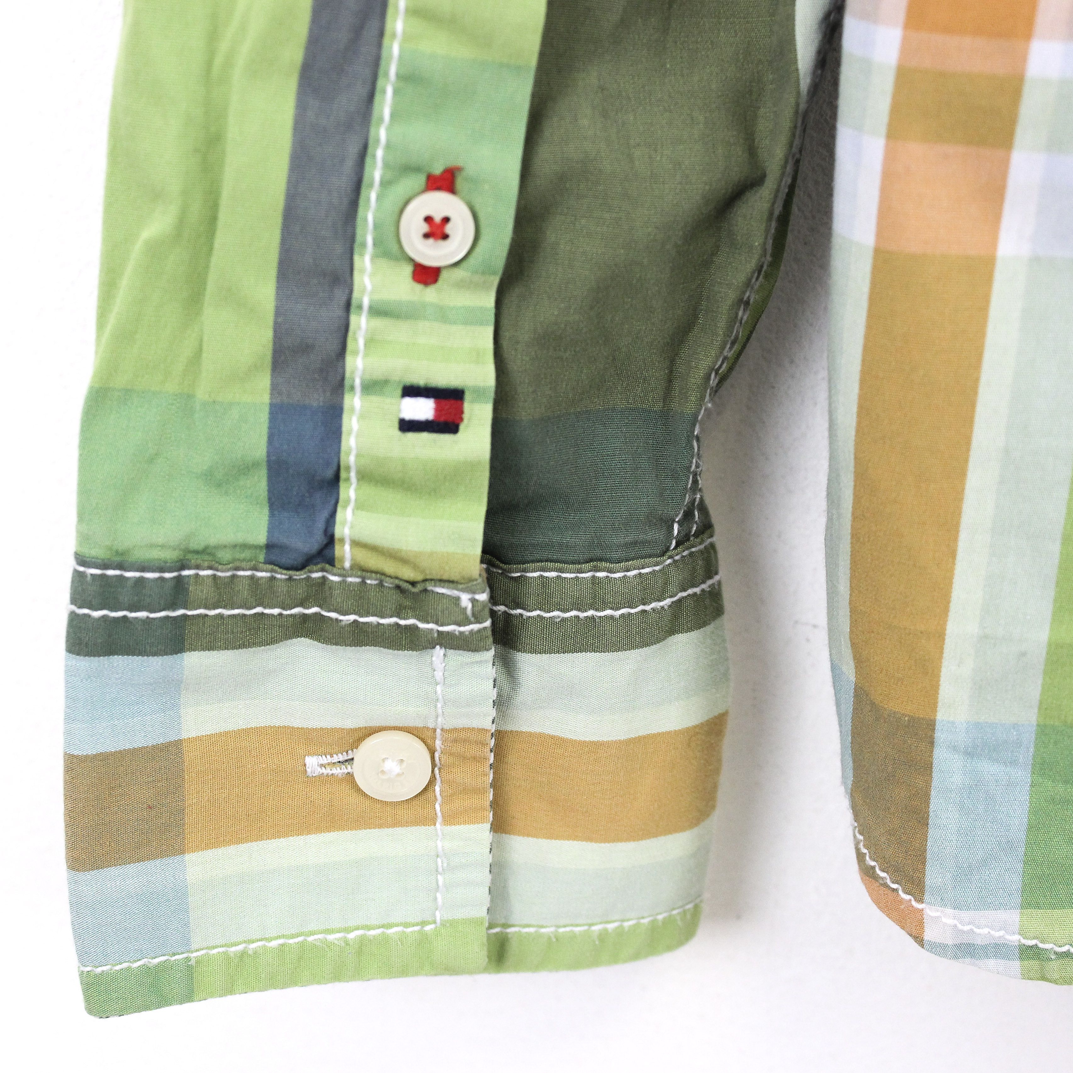 Tommy Hilfiger Stretch Size 6 Button Up Shirt Check Plaid Tartan Dress Size S / US 4 / IT 40 - 3 Thumbnail