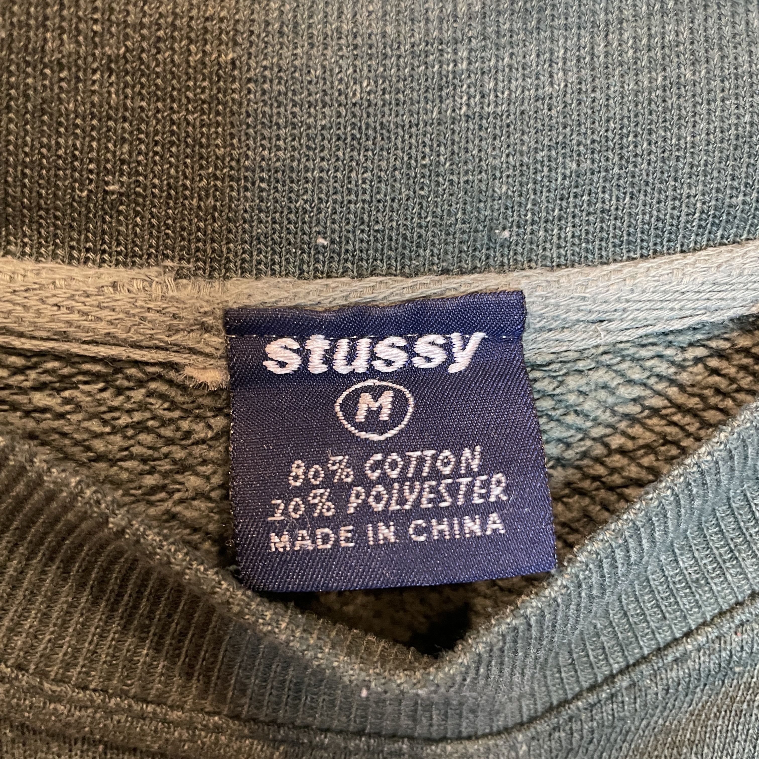 Stussy × Vintage Vintage Stussy "Pepsi" Forest green sweater Size US M / EU 48-50 / 2 - 4 Thumbnail