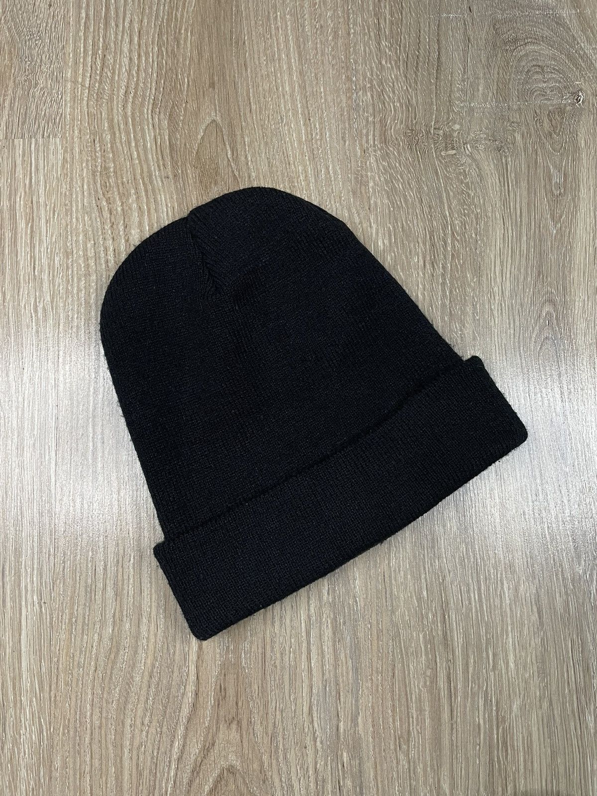 Nike × Vintage 🔥Vintage Nike 90s Small Swoosh Black Beanie Winter Hat Cap Size ONE SIZE - 4 Thumbnail