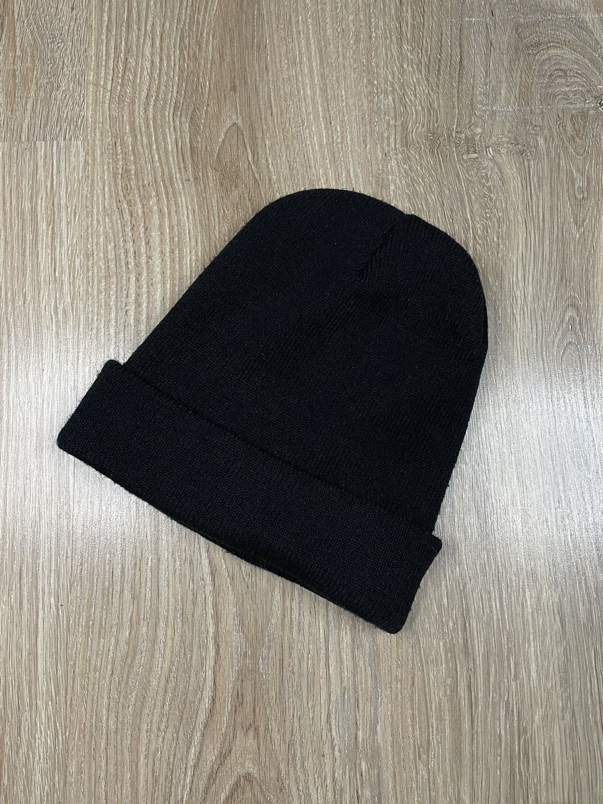 Nike × Vintage 🔥Vintage Nike 90s Small Swoosh Black Beanie Winter Hat Cap Size ONE SIZE - 5 Thumbnail