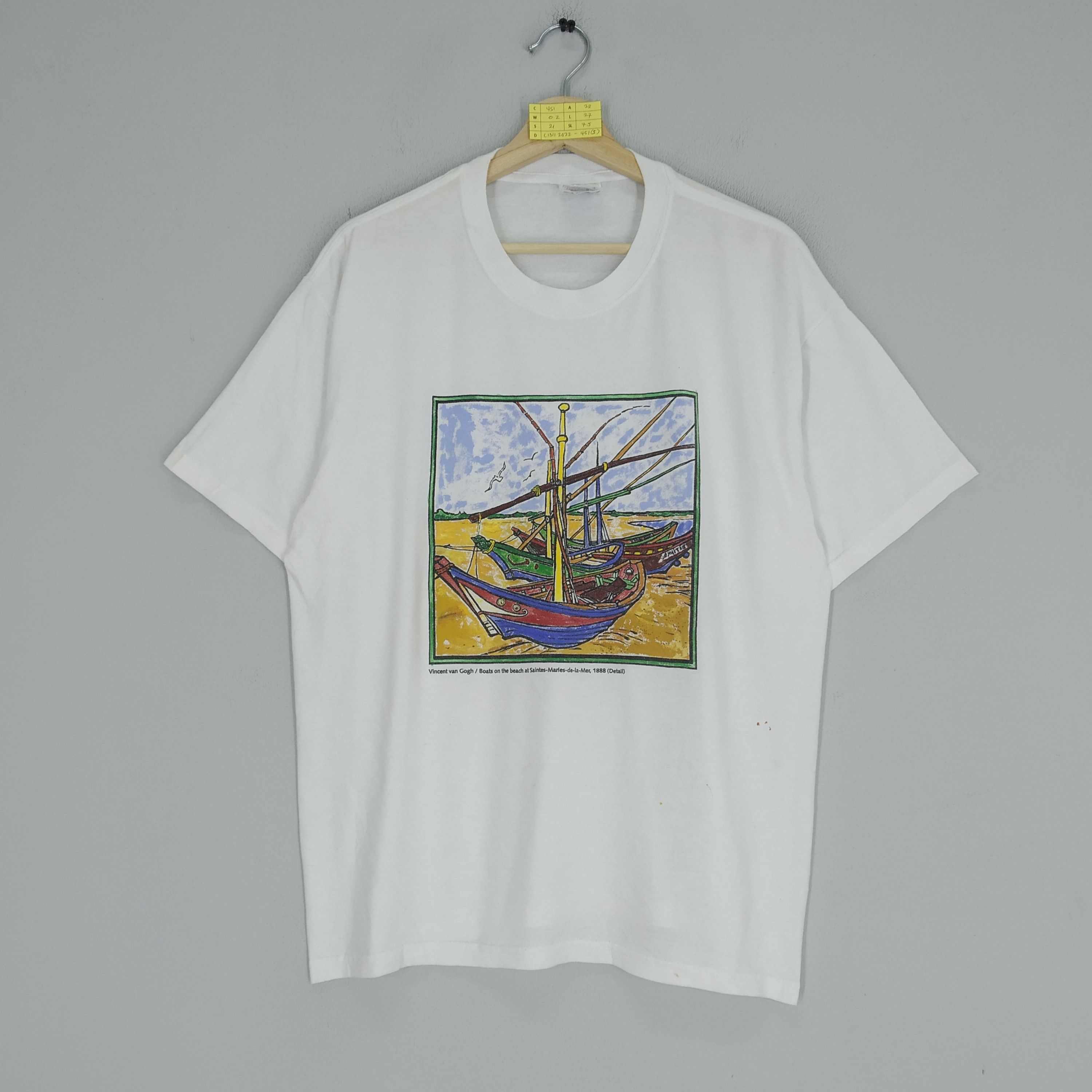 Vintage Vincent Van Gogh Artwork Paint Boats On The Beach