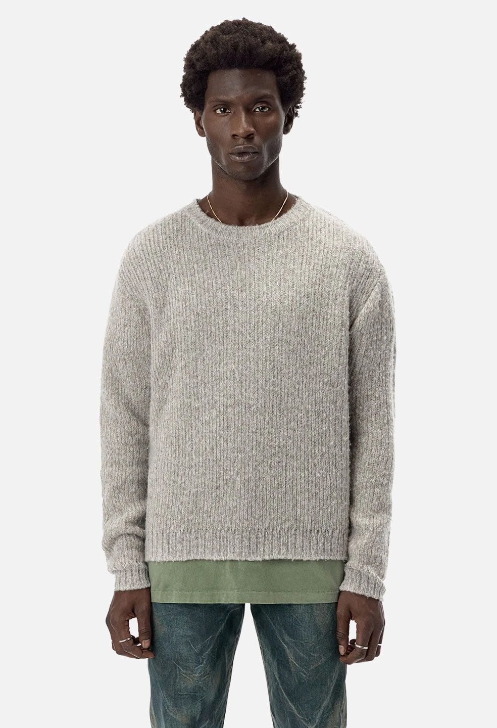 John Elliott Foggy Wool Cashmere Sweater v1 l Linen Size US S / EU 44-46 / 1 - 4 Thumbnail
