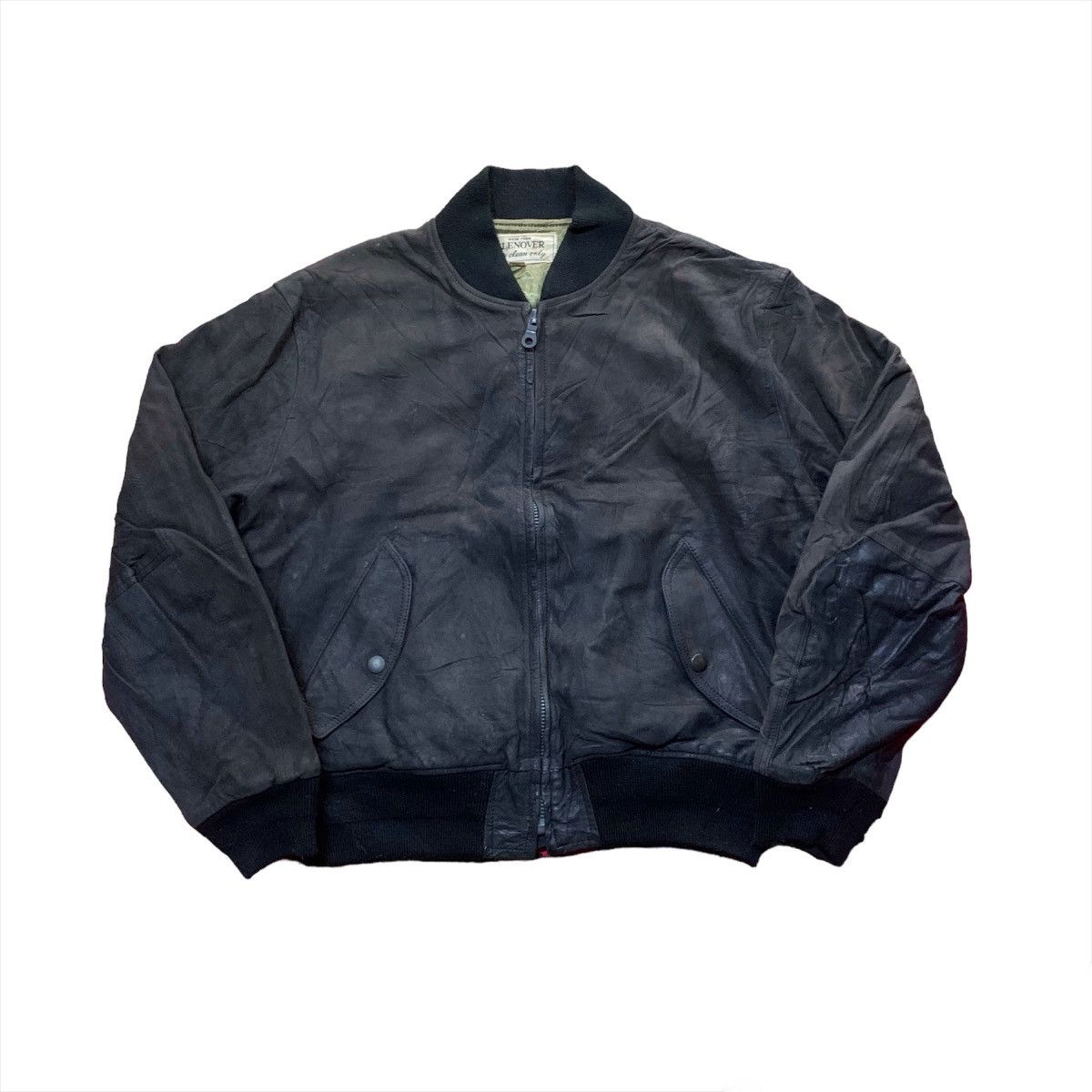 Vintage 80s 90s Fiocchi Italy Glenover Bomber Leather Jacket