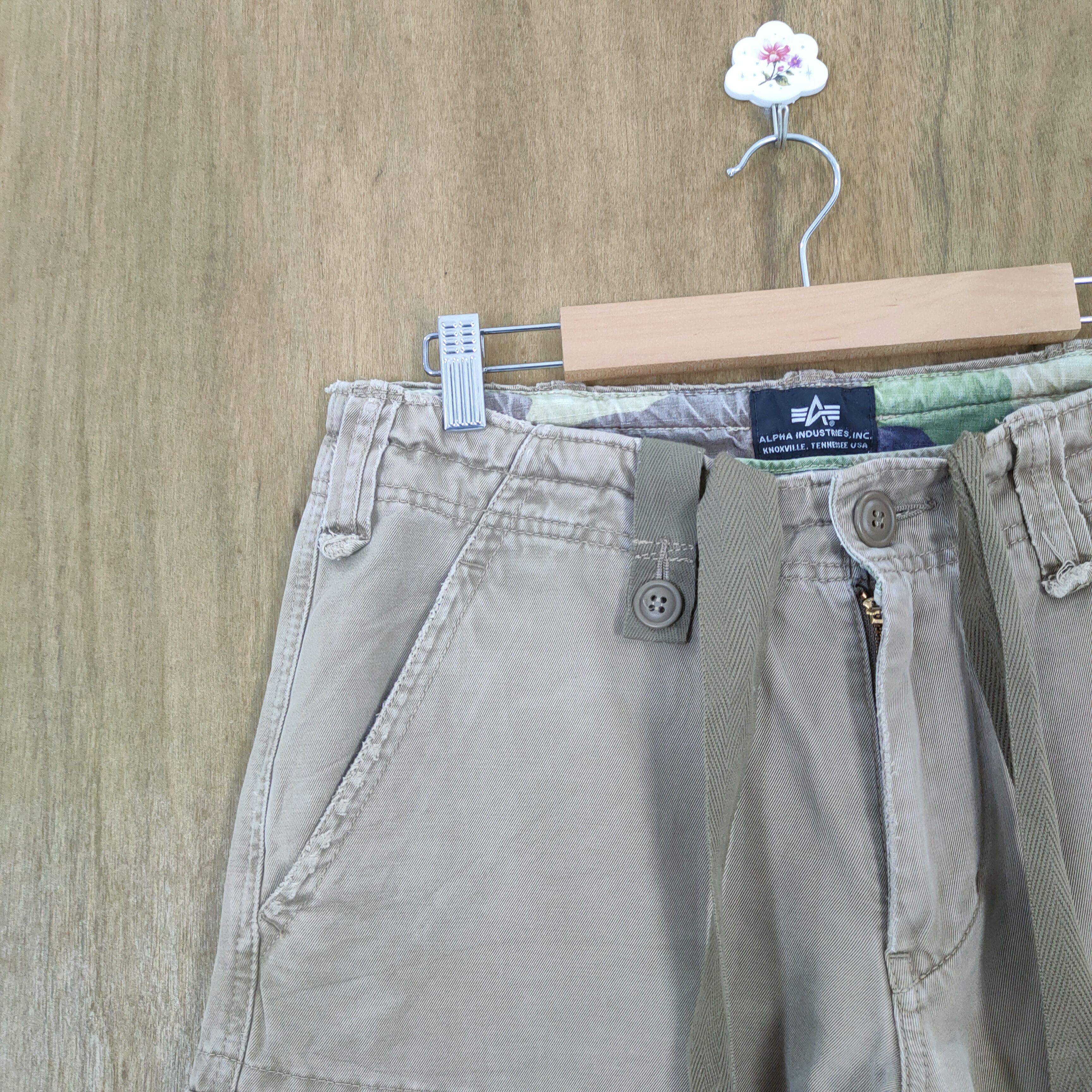 Japanese Brand VINTAGE ALPHA FADED CARGO PANTS Size US 30 / EU 46 - 6 Thumbnail