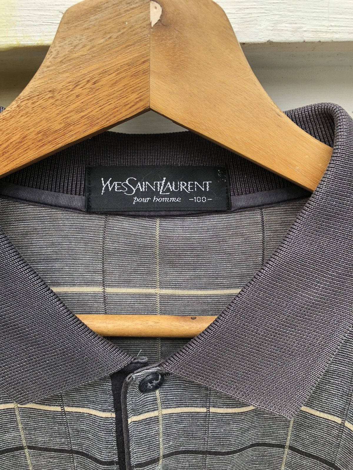 Vintage Last Drop🔥Rare🔥Vintage Ysl Pour Homme Long Sleve Polo Shirt Size US XL / EU 56 / 4 - 5 Thumbnail