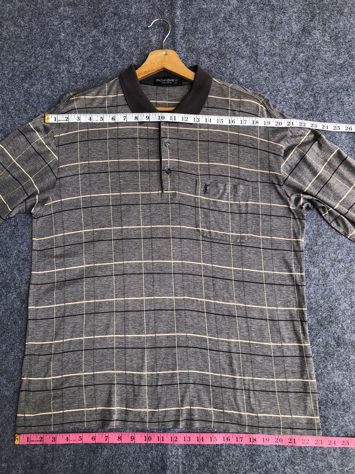 Vintage Last Drop🔥Rare🔥Vintage Ysl Pour Homme Long Sleve Polo Shirt Size US XL / EU 56 / 4 - 11 Thumbnail