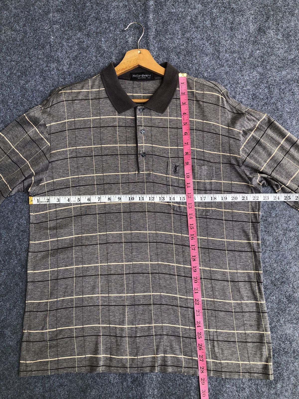 Vintage Last Drop🔥Rare🔥Vintage Ysl Pour Homme Long Sleve Polo Shirt Size US XL / EU 56 / 4 - 10 Thumbnail
