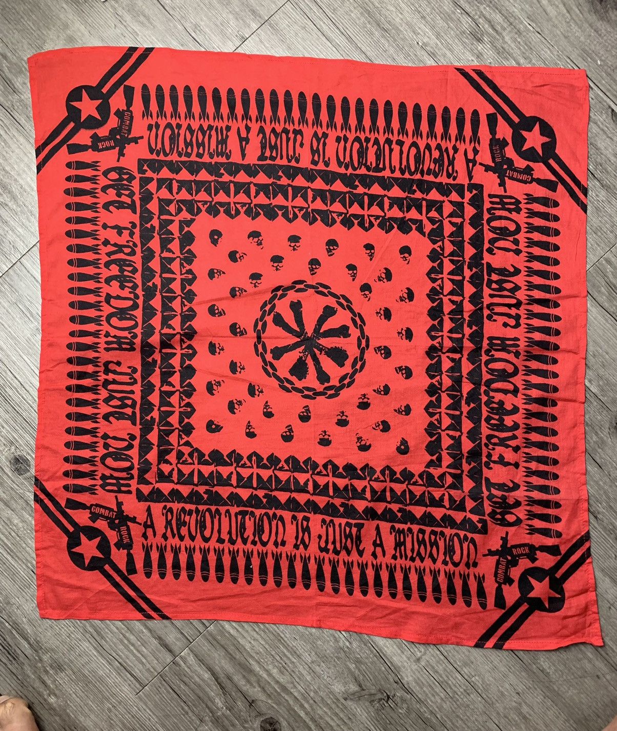 Other Combat Rock Skull Pocketsquares Handkerchief Size ONE SIZE - 2 Thumbnail