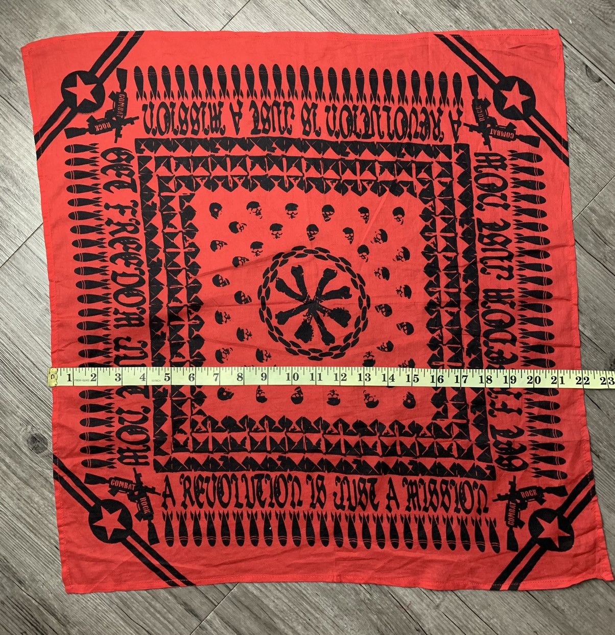 Other Combat Rock Skull Pocketsquares Handkerchief Size ONE SIZE - 5 Thumbnail