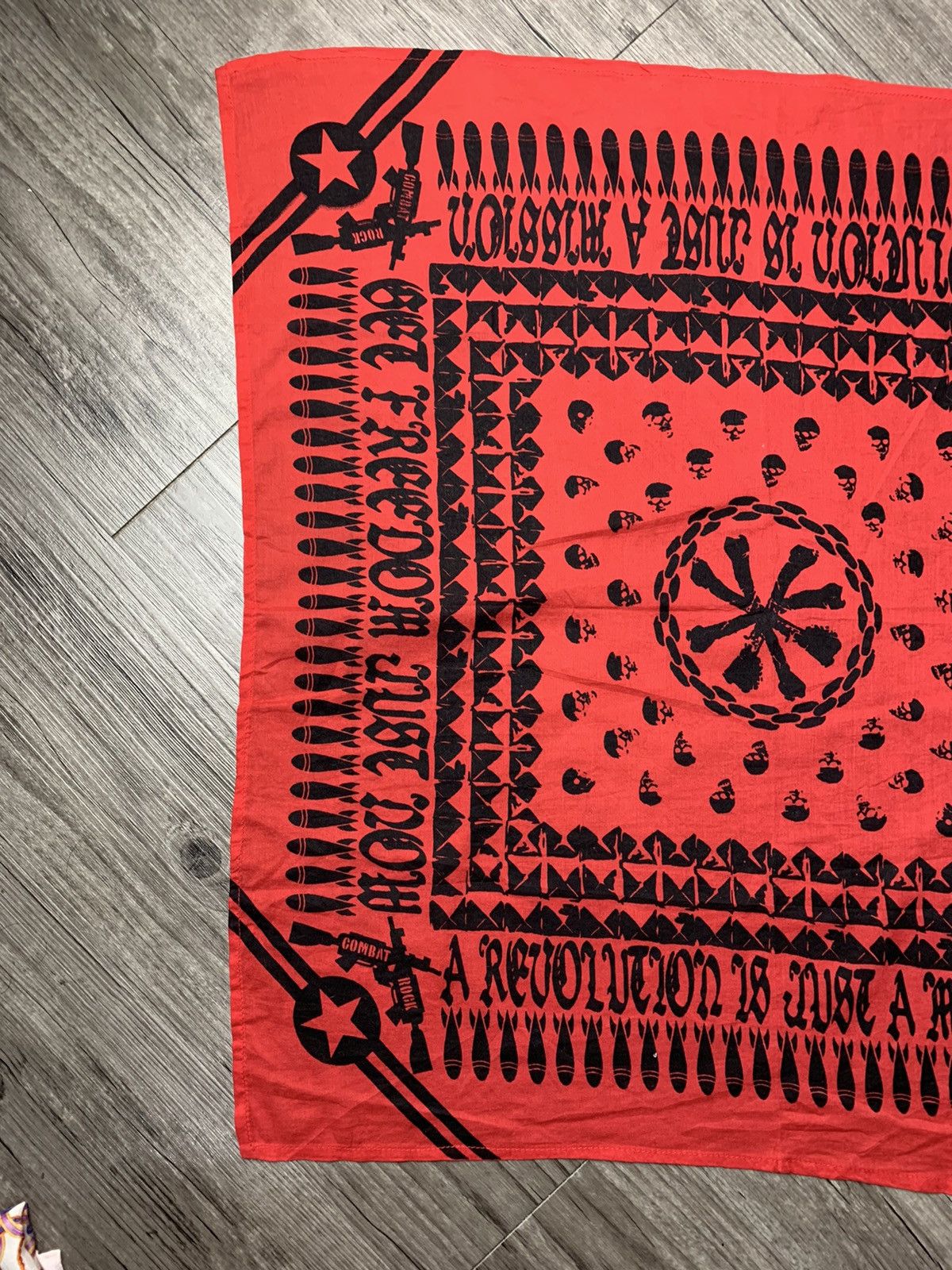 Other Combat Rock Skull Pocketsquares Handkerchief Size ONE SIZE - 3 Thumbnail