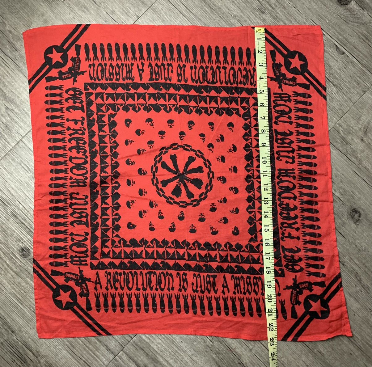 Other Combat Rock Skull Pocketsquares Handkerchief Size ONE SIZE - 6 Thumbnail