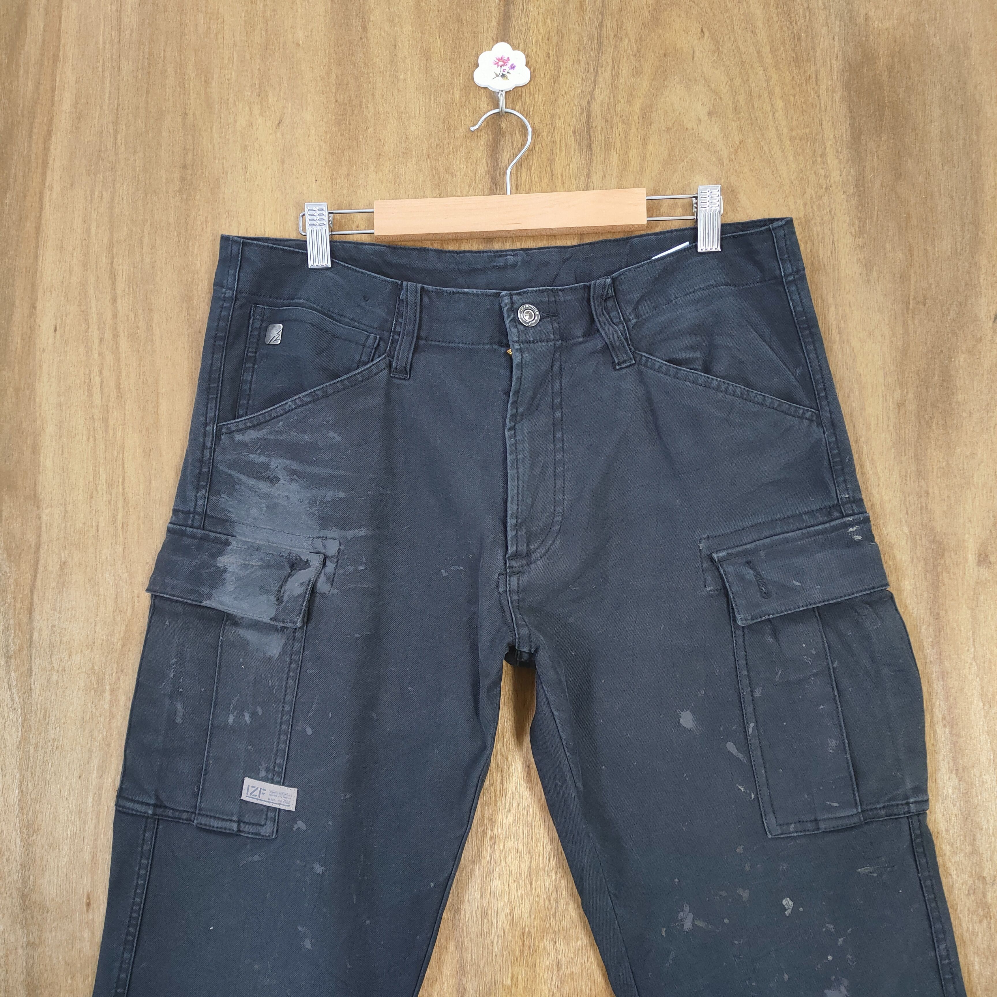 Japanese Brand IZ FRONTIER WORKWEAR SKINNY CARGO PANTS Size US 34 / EU 50 - 3 Thumbnail