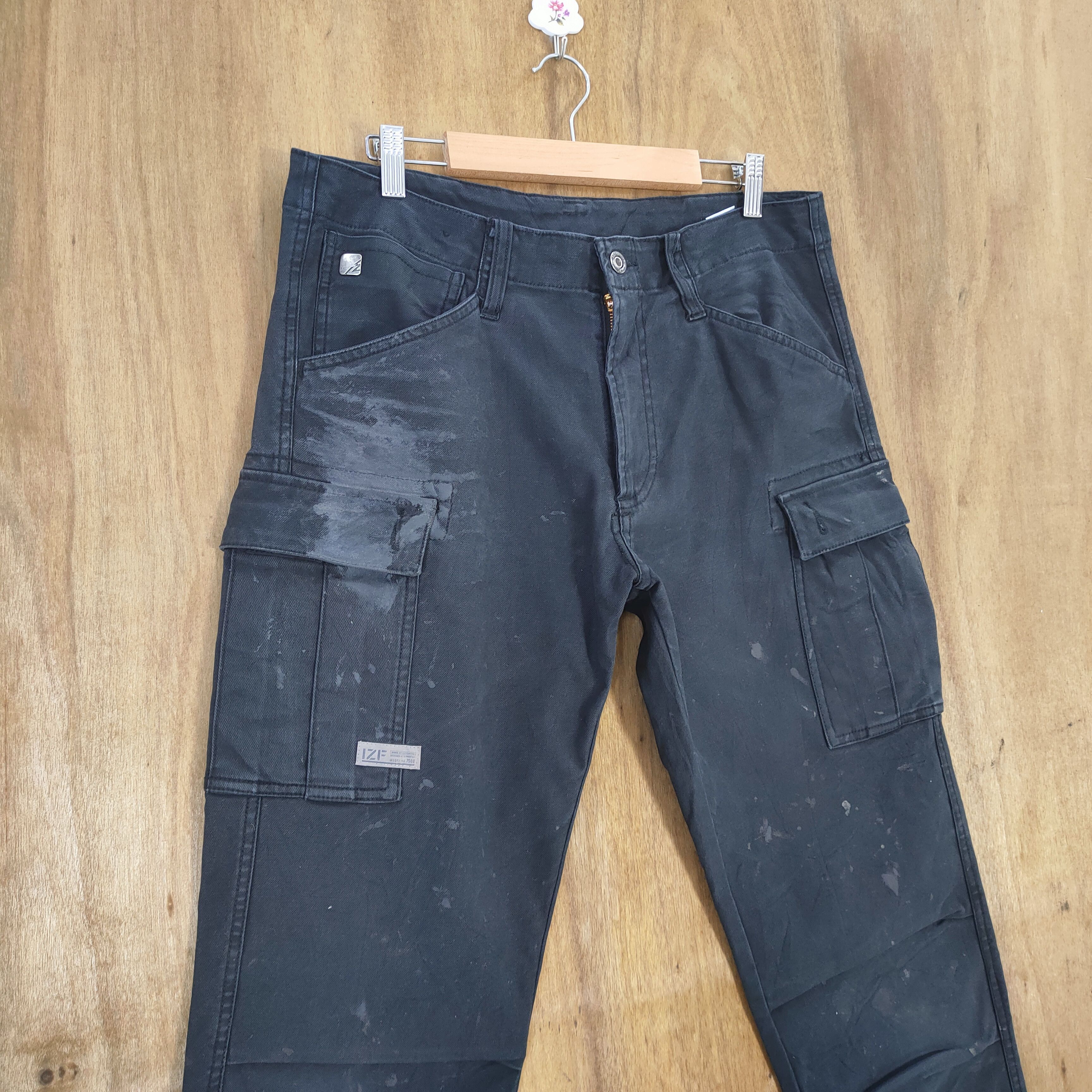 Japanese Brand IZ FRONTIER WORKWEAR SKINNY CARGO PANTS Size US 34 / EU 50 - 5 Thumbnail