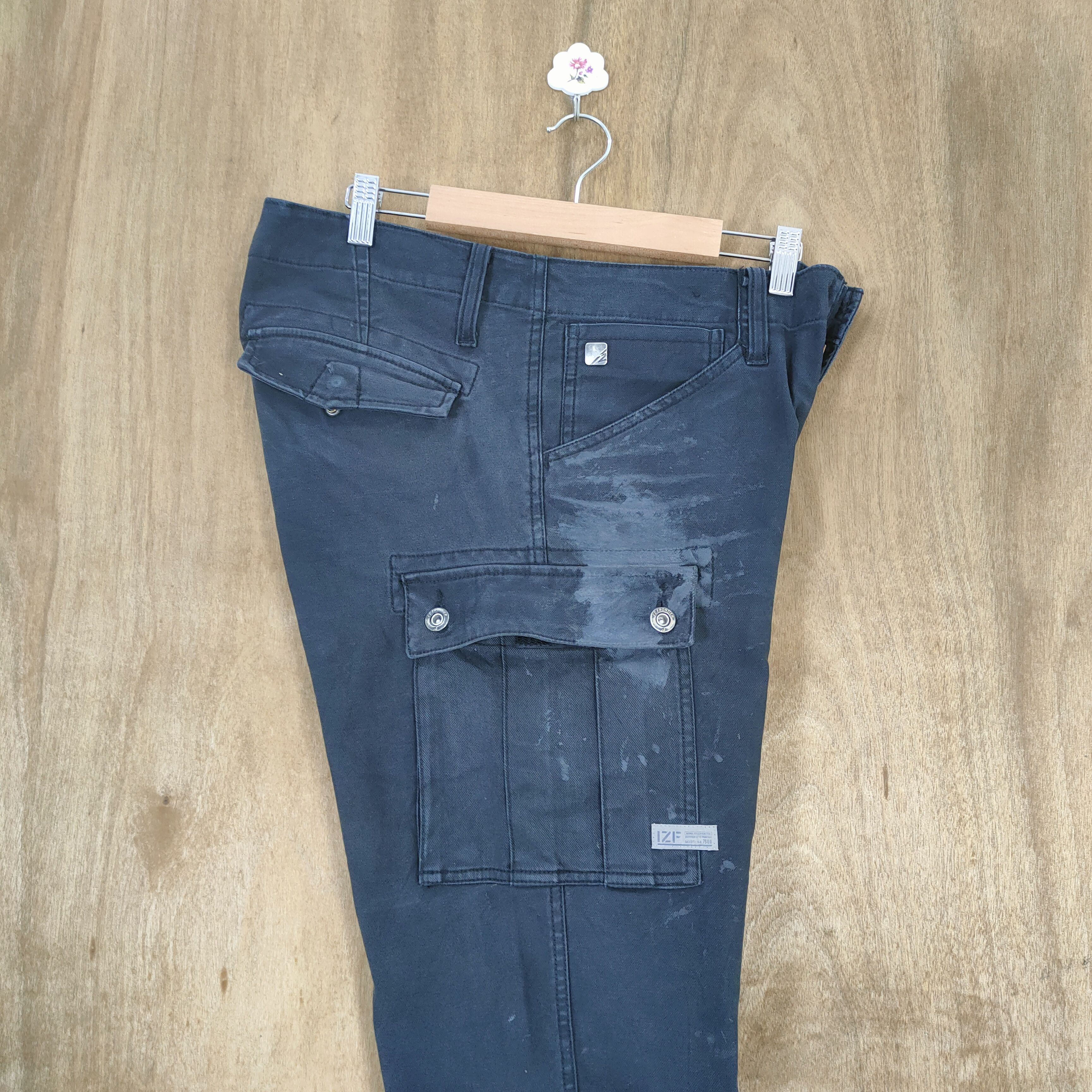 Japanese Brand IZ FRONTIER WORKWEAR SKINNY CARGO PANTS Size US 34 / EU 50 - 15 Thumbnail