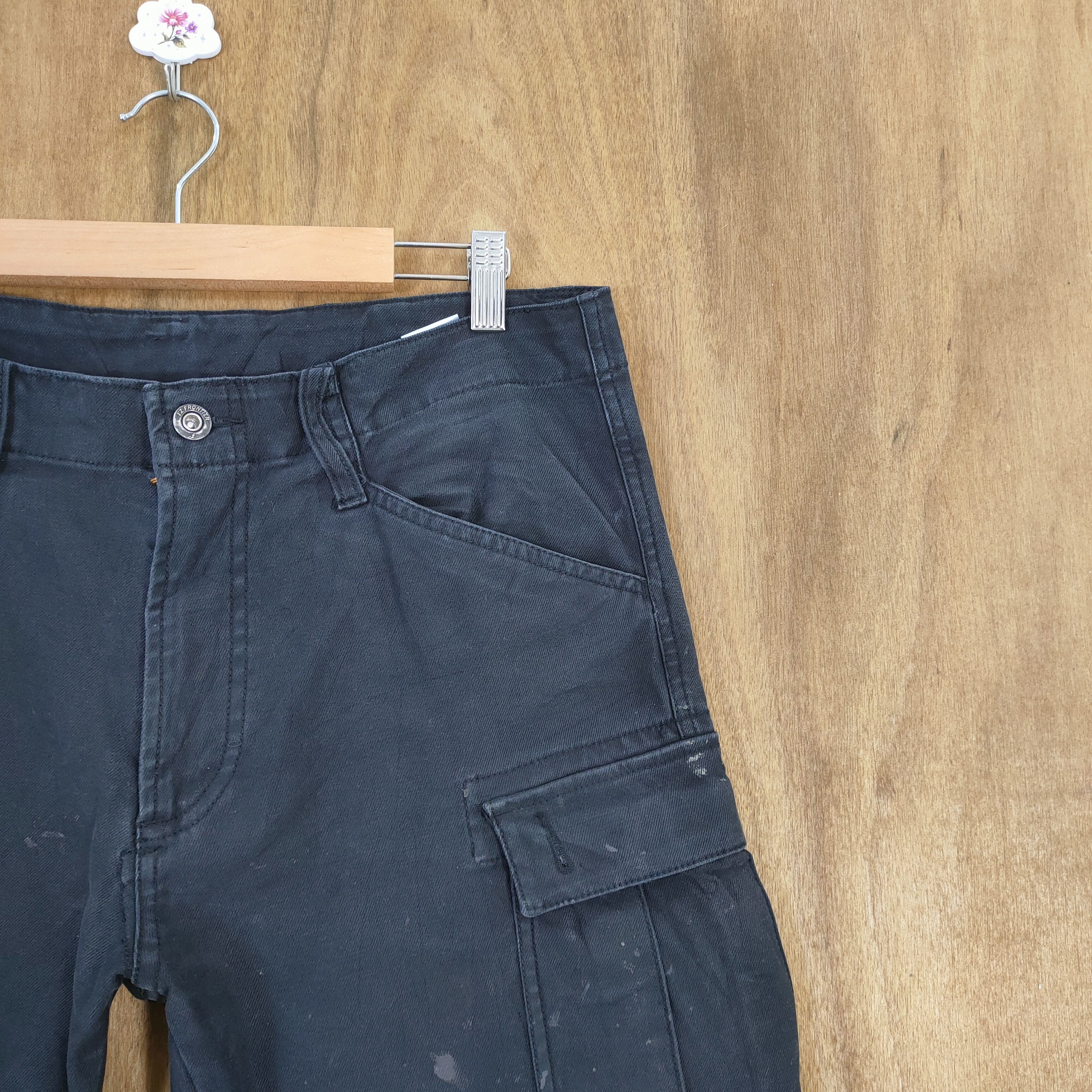 Japanese Brand IZ FRONTIER WORKWEAR SKINNY CARGO PANTS Size US 34 / EU 50 - 8 Thumbnail