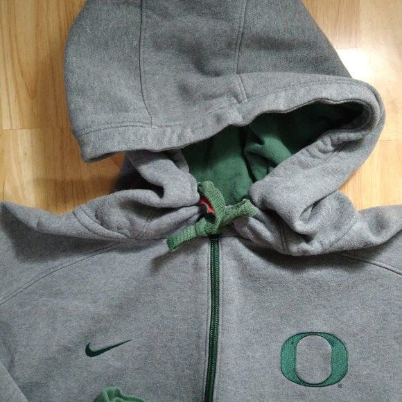 Vintage Nike Oregon Ducks 1/4 Zip Hoodie Sweatshirt