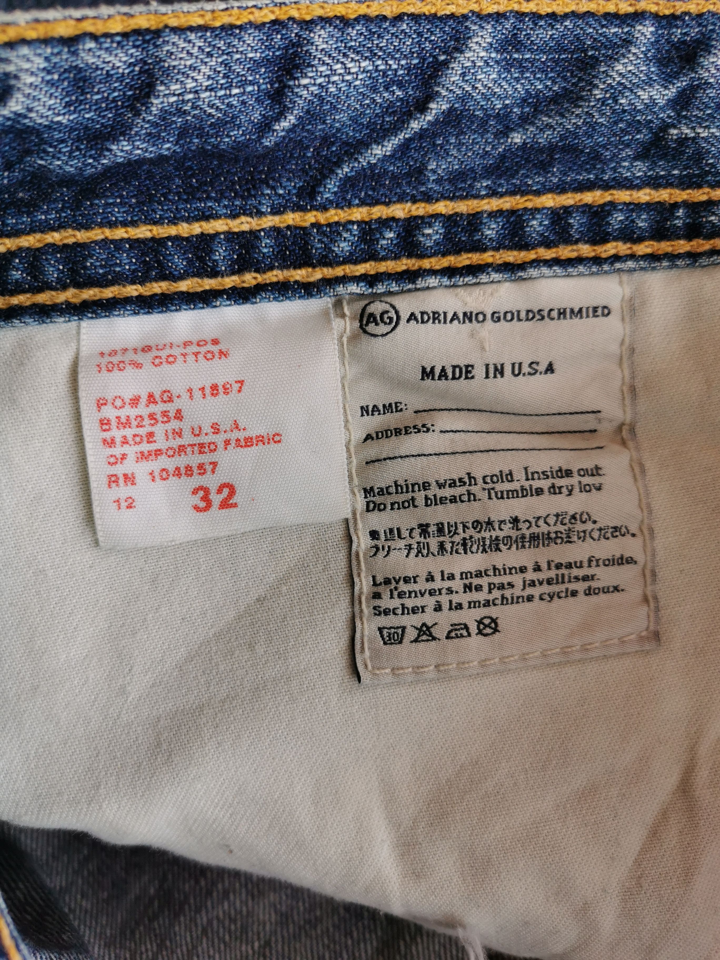 AG Adriano Goldschmied × Undercover Adriano Goldschmied the Tambourine Distressed Jeans Size US 33 - 5 Thumbnail