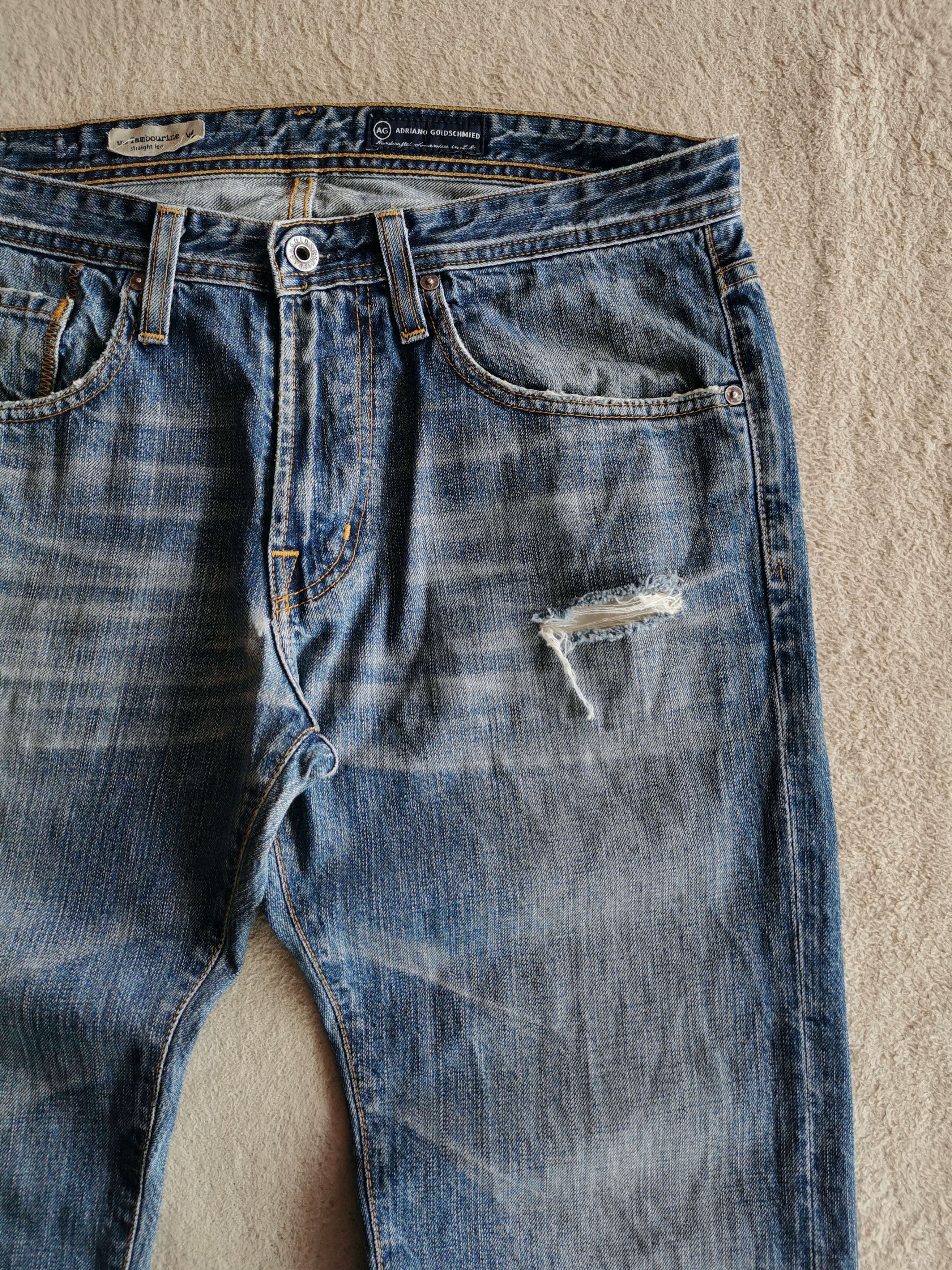AG Adriano Goldschmied × Undercover Adriano Goldschmied the Tambourine Distressed Jeans Size US 33 - 2 Thumbnail