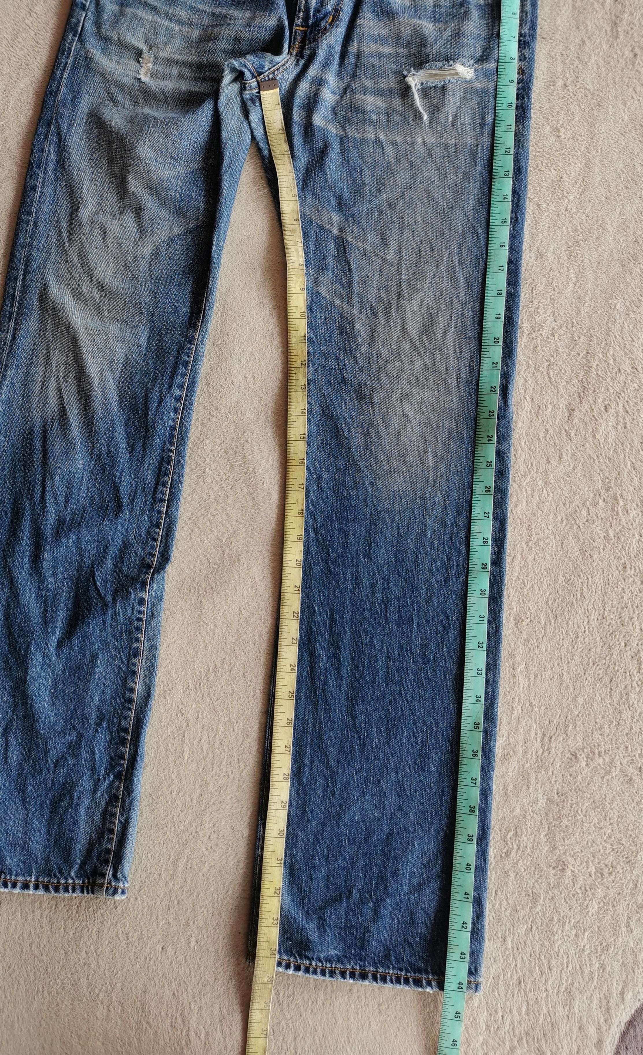AG Adriano Goldschmied × Undercover Adriano Goldschmied the Tambourine Distressed Jeans Size US 33 - 11 Thumbnail