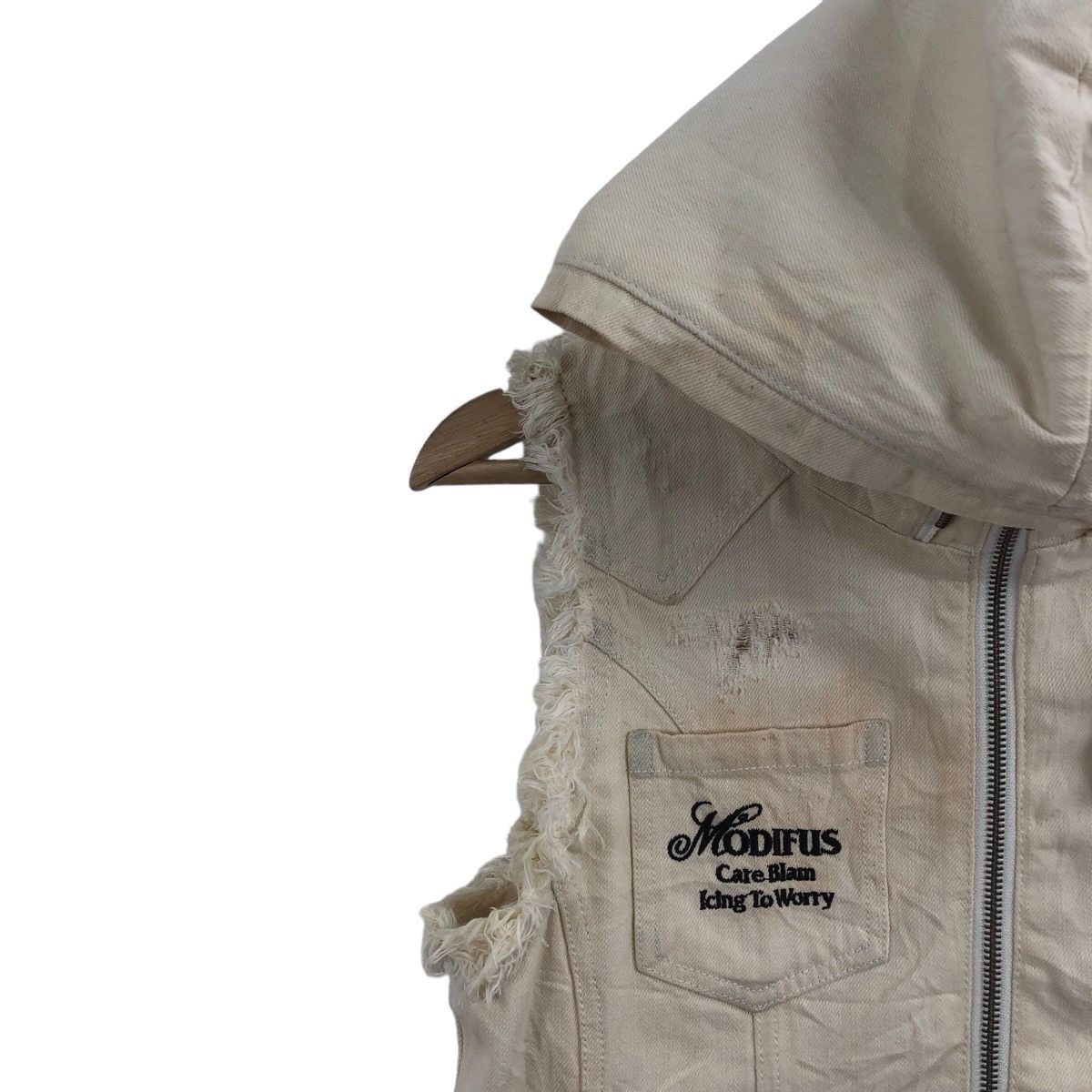 Vintage Pick!! Vtg BACKS Boro Distressed Sleeveless Hoodie Jacket Size US XS / EU 42 / 0 - 8 Thumbnail