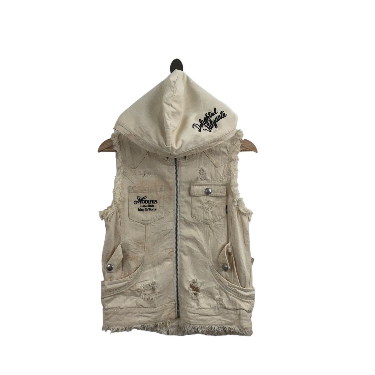 Vintage Pick!! Vtg BACKS Boro Distressed Sleeveless Hoodie Jacket Size US XS / EU 42 / 0 - 1 Thumbnail
