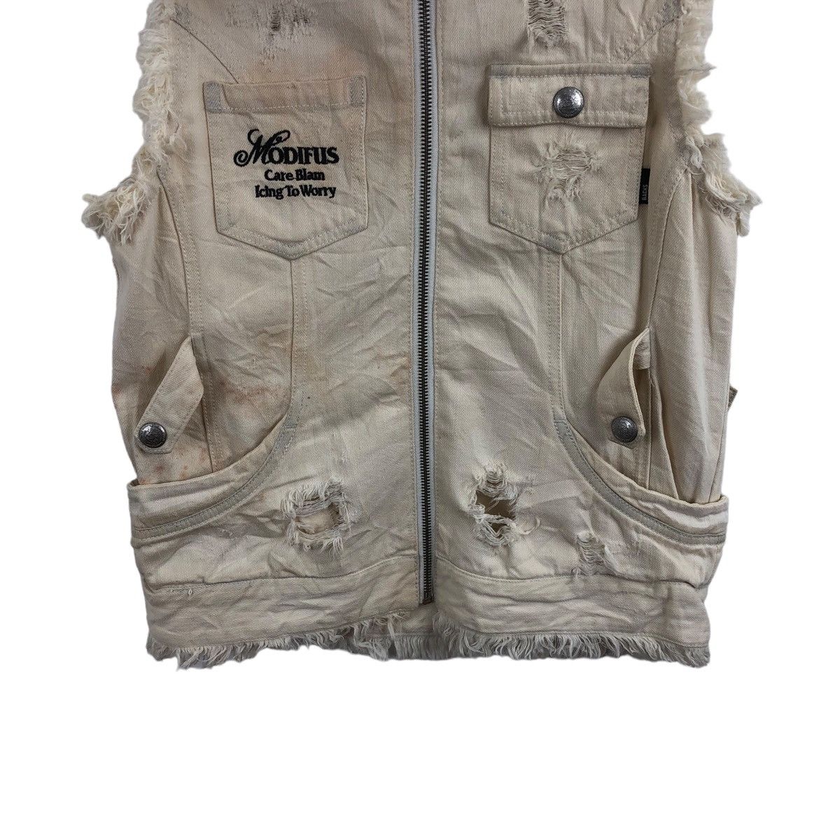 Vintage Pick!! Vtg BACKS Boro Distressed Sleeveless Hoodie Jacket Size US XS / EU 42 / 0 - 7 Thumbnail