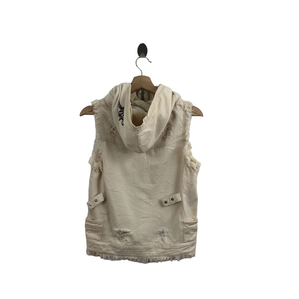 Vintage Pick!! Vtg BACKS Boro Distressed Sleeveless Hoodie Jacket Size US XS / EU 42 / 0 - 2 Thumbnail