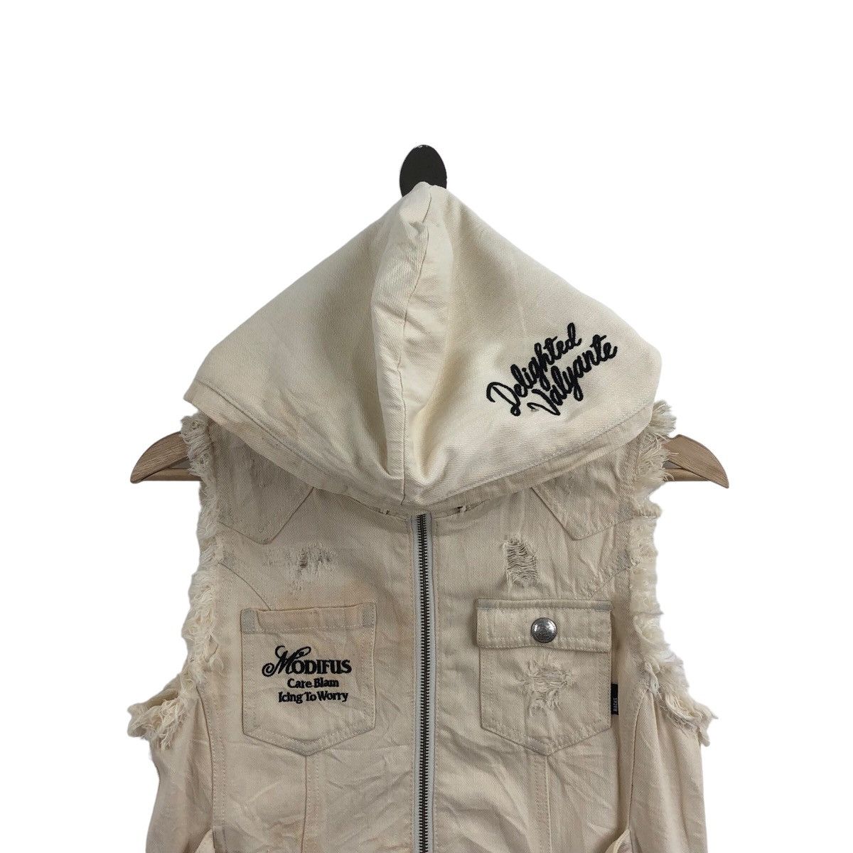 Vintage Pick!! Vtg BACKS Boro Distressed Sleeveless Hoodie Jacket Size US XS / EU 42 / 0 - 6 Thumbnail