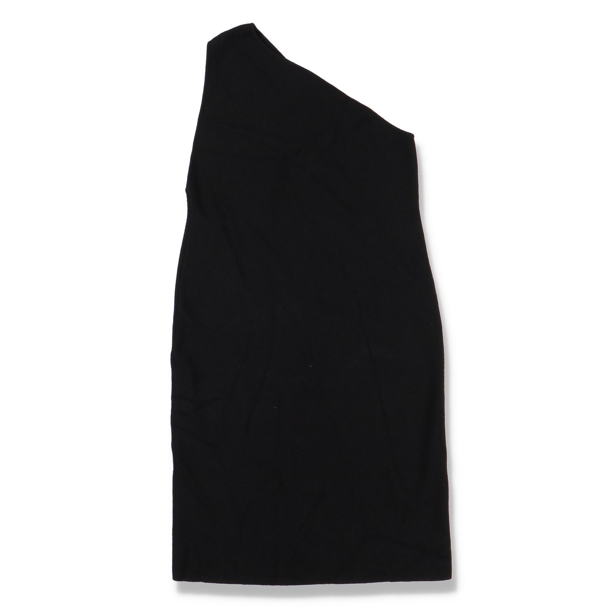 Bottega Veneta Black Runway One-Shoulder Viscose Midi Dress Size M / US 6-8 / IT 42-44 - 2 Thumbnail