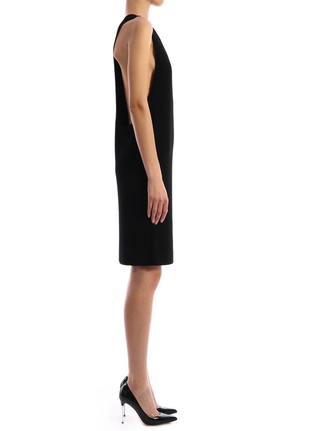 Bottega Veneta Black Runway One-Shoulder Viscose Midi Dress Size M / US 6-8 / IT 42-44 - 8 Thumbnail