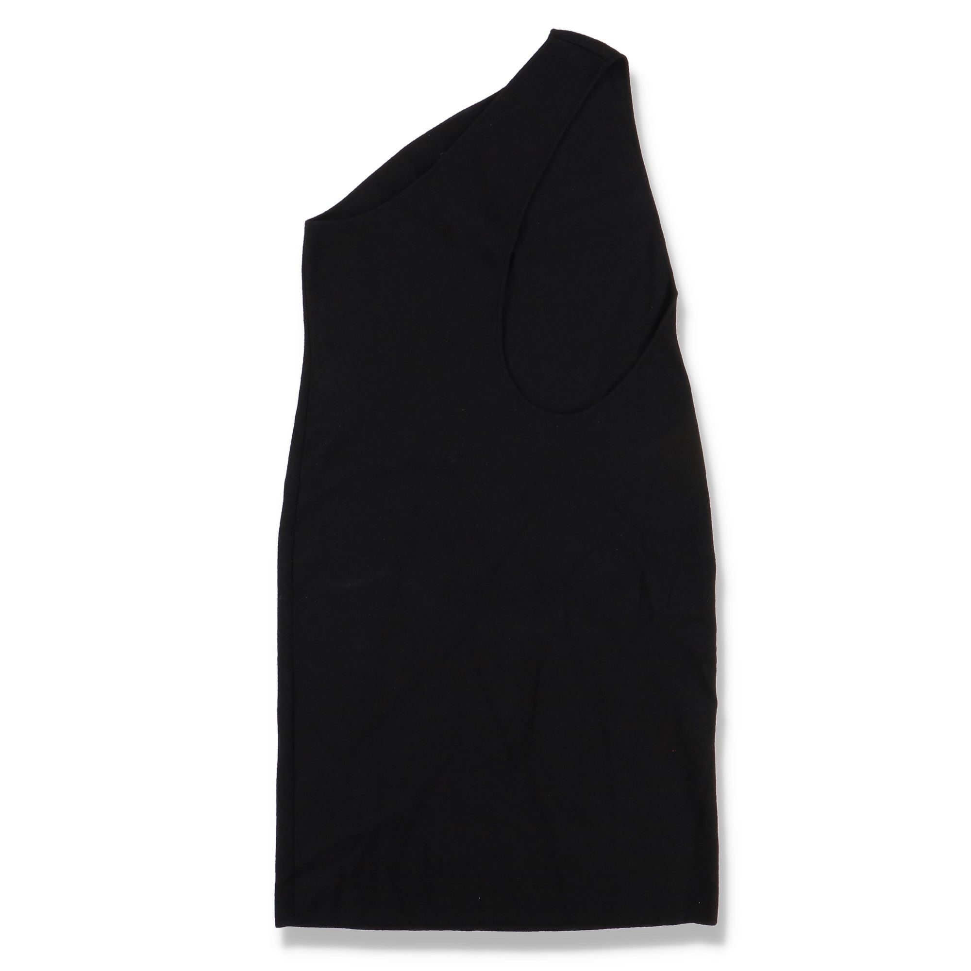Bottega Veneta Black Runway One-Shoulder Viscose Midi Dress Size L / US 10 / IT 46 - 9 Thumbnail