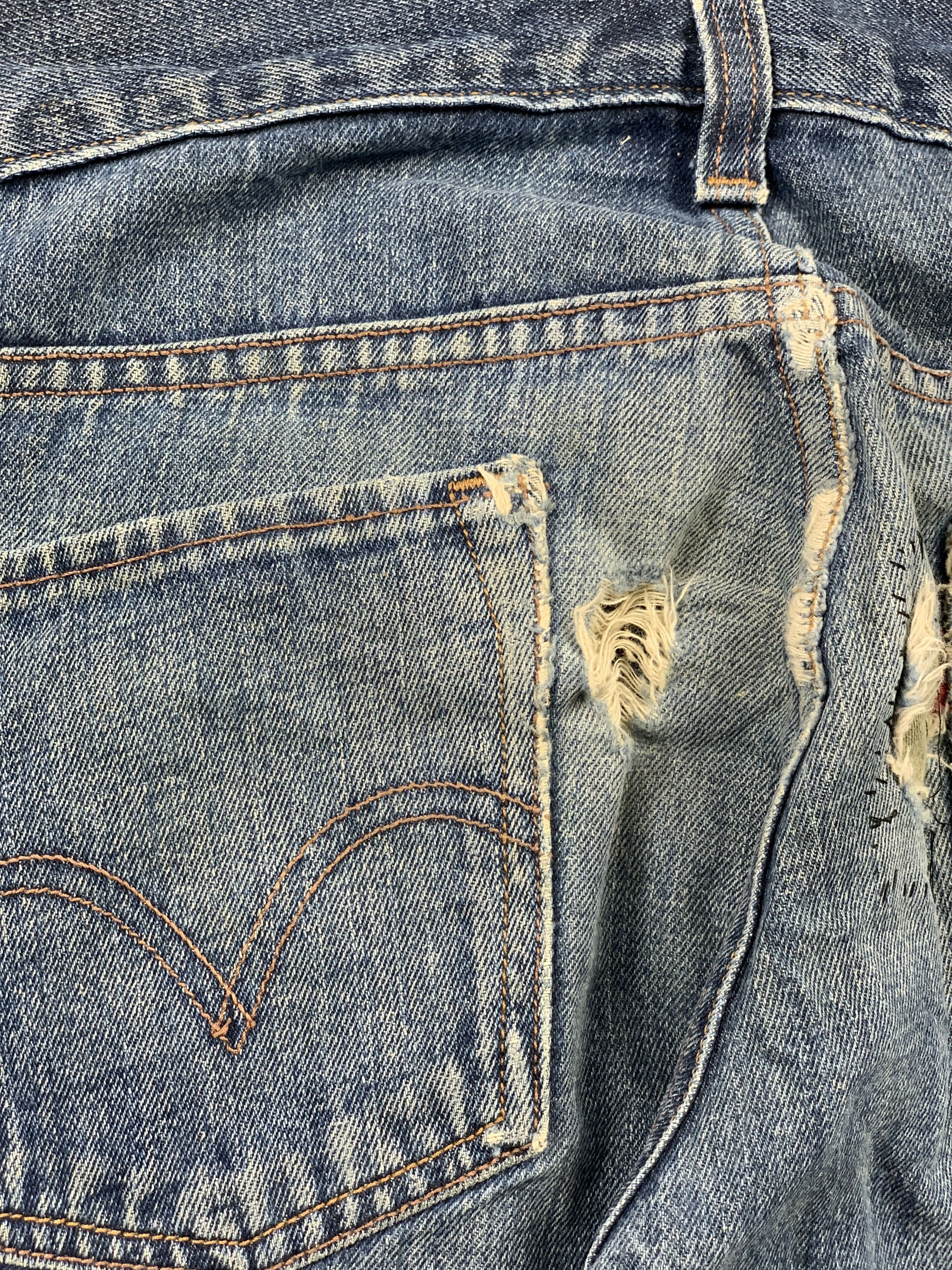 Levi's Vintage Levis 511 Faded Blue Jeans DP2177 Size US 29 - 16 Thumbnail