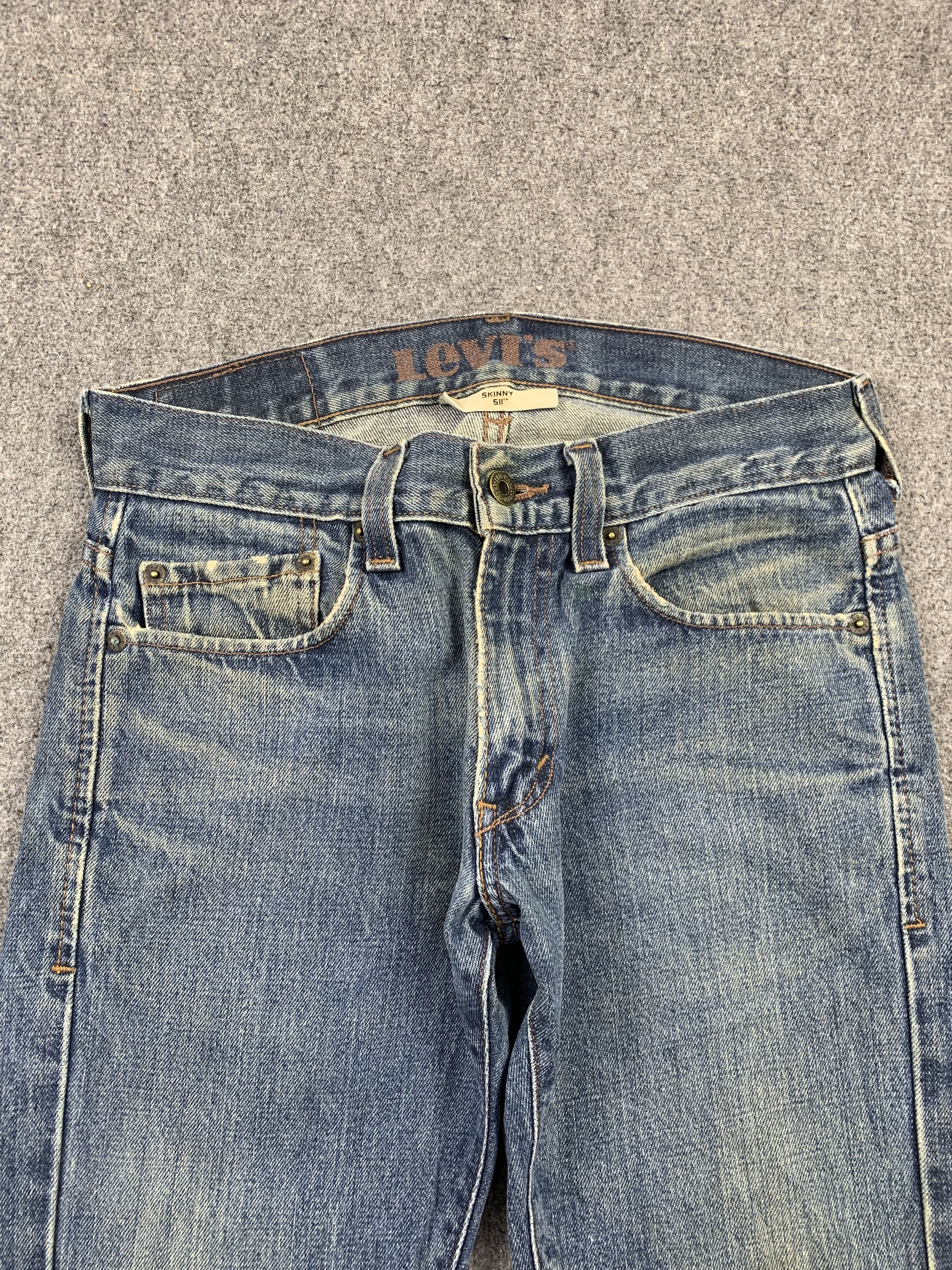 Levi's Vintage Levis 511 Faded Blue Jeans DP2177 Size US 29 - 2 Thumbnail