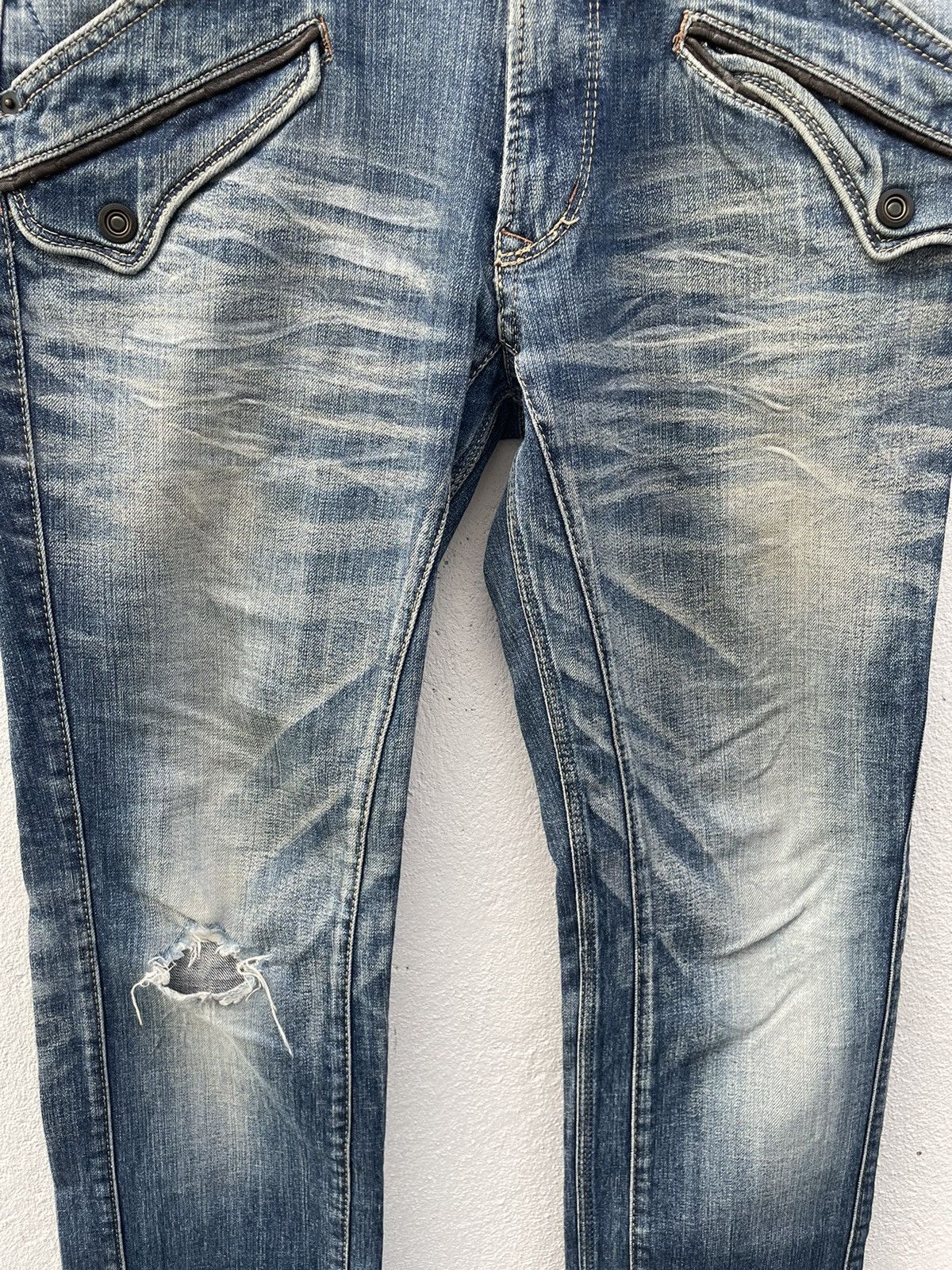 Japanese Brand × Matsuda NICOLE CLUB FOR MEN Rips Distressed Denim Size US 34 / EU 50 - 3 Thumbnail