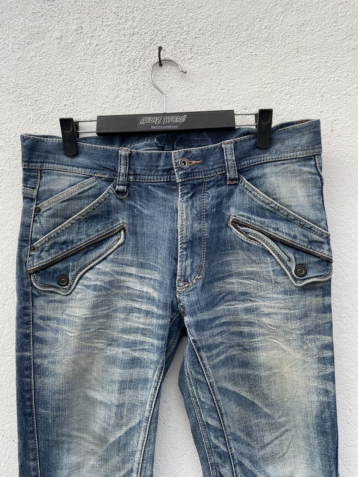 Japanese Brand × Matsuda NICOLE CLUB FOR MEN Rips Distressed Denim Size US 34 / EU 50 - 2 Thumbnail