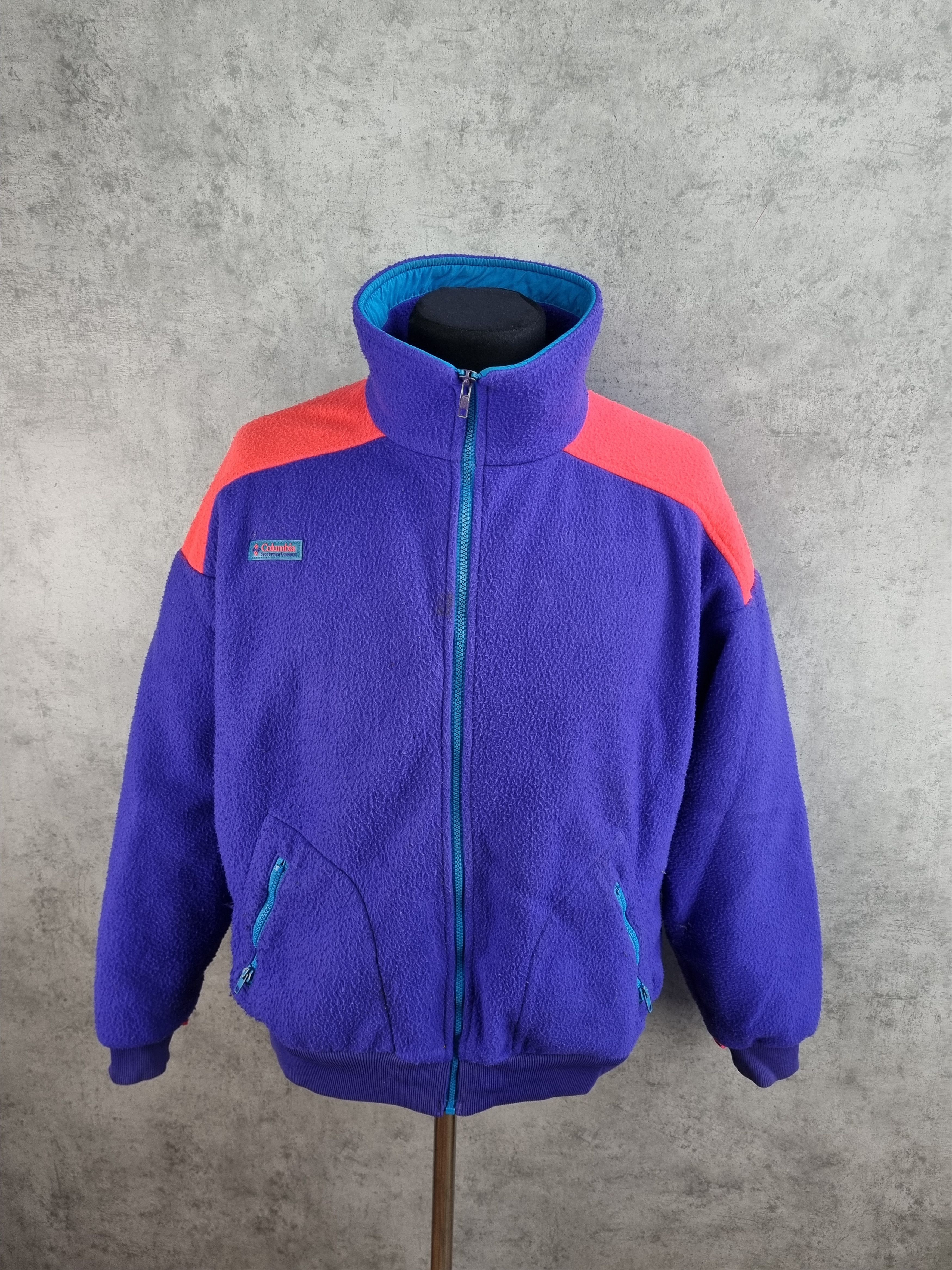 Columbia × Vintage Columbia Heavy Fleece Zip Up Light Jacket Size US L / EU 52-54 / 3 - 2 Thumbnail