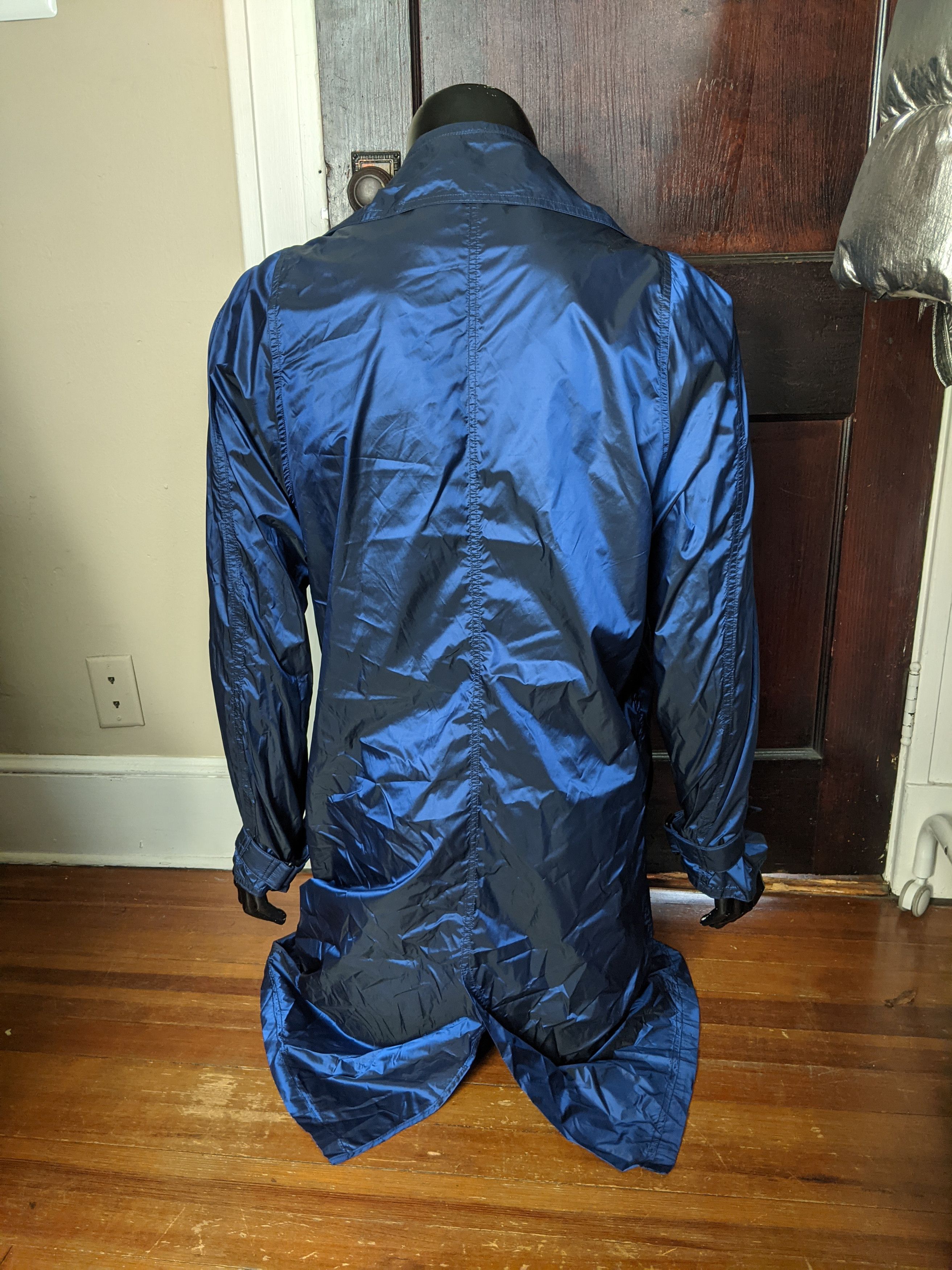 Designer Bianca Saunders navy nylon trench coat NWT Size US M / EU 48-50 / 2 - 7 Thumbnail