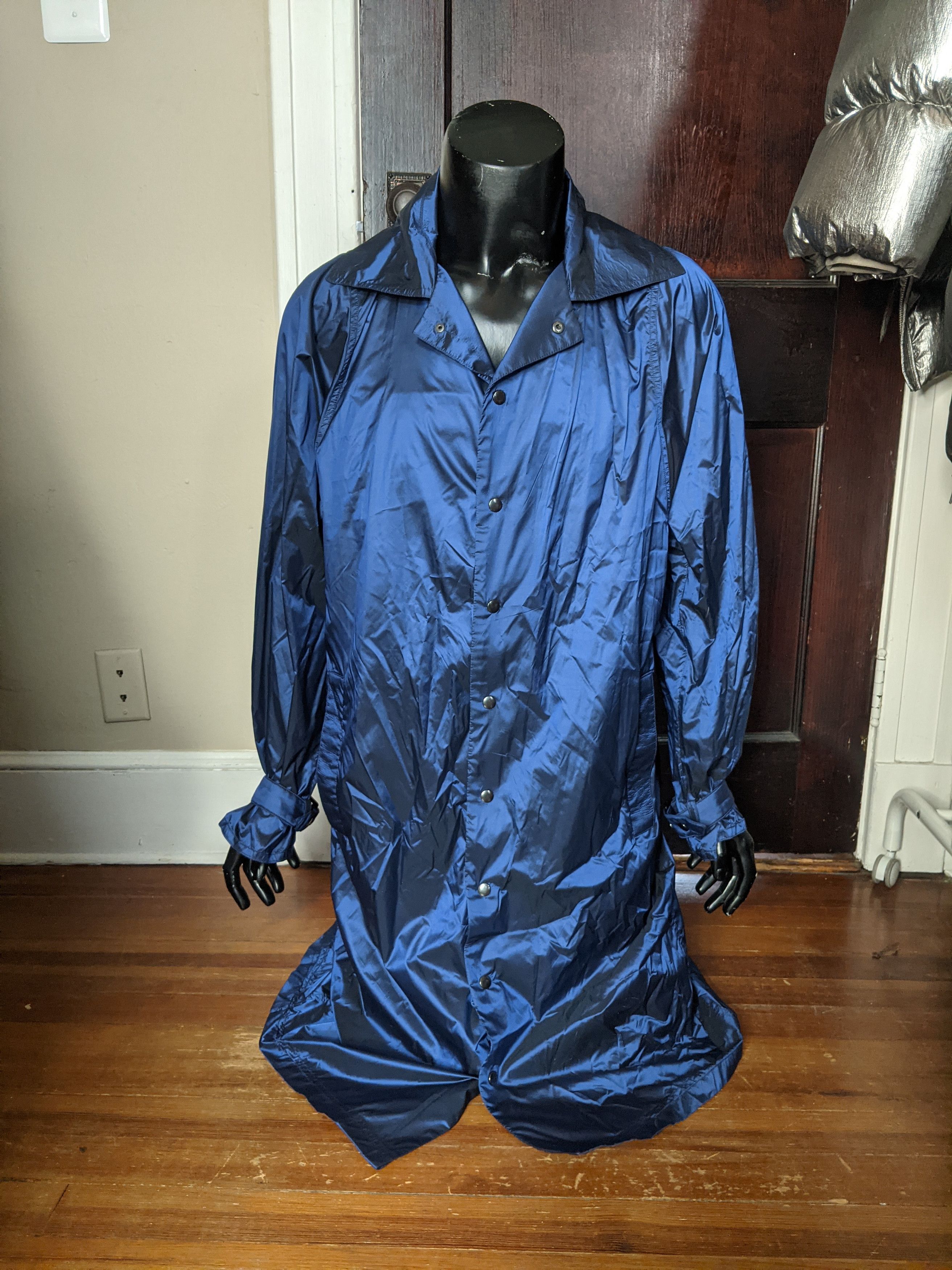 Designer Bianca Saunders navy nylon trench coat NWT Size US M / EU 48-50 / 2 - 12 Thumbnail