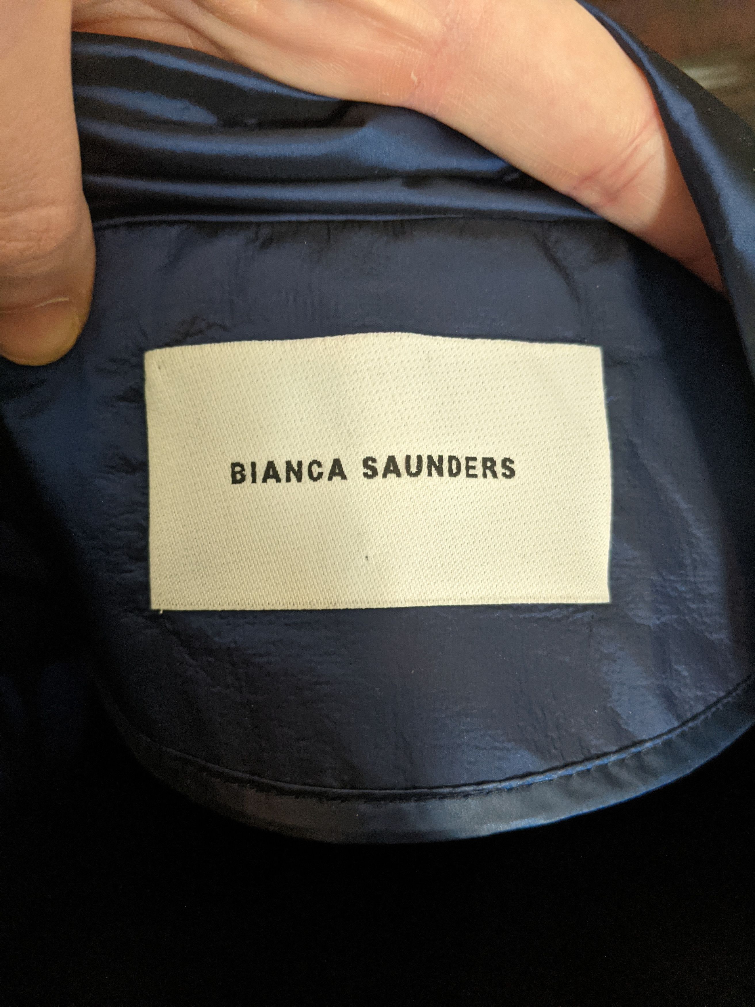 Designer Bianca Saunders navy nylon trench coat NWT Size US M / EU 48-50 / 2 - 6 Thumbnail