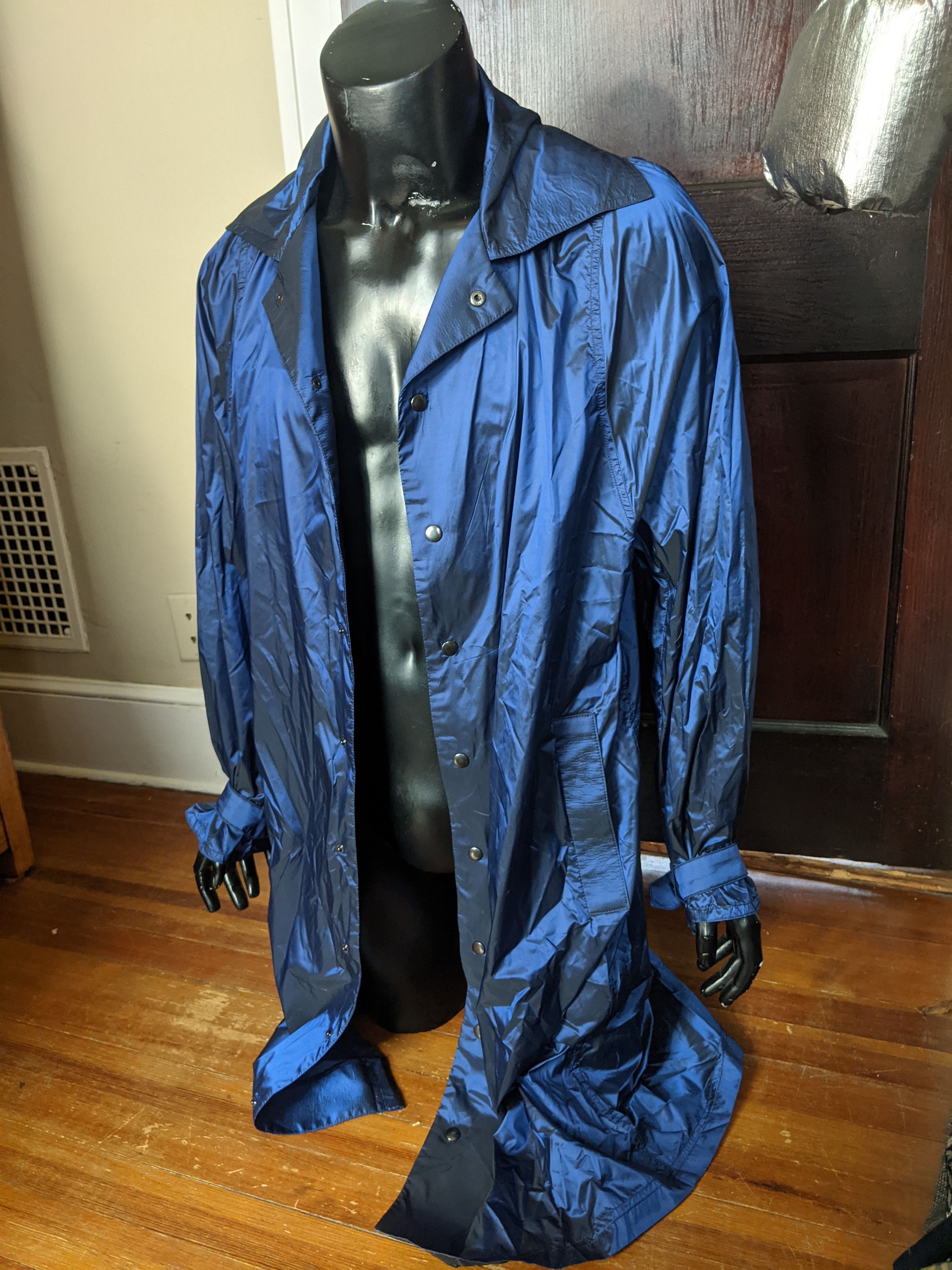 Designer Bianca Saunders navy nylon trench coat NWT Size US M / EU 48-50 / 2 - 1 Thumbnail