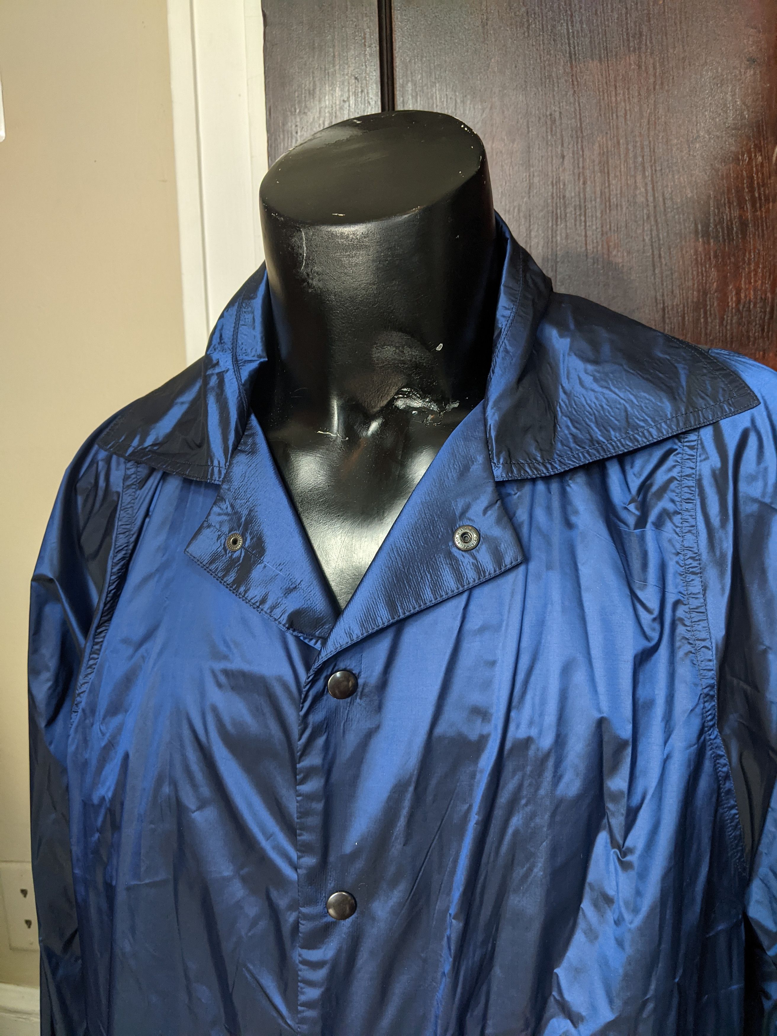 Designer Bianca Saunders navy nylon trench coat NWT Size US M / EU 48-50 / 2 - 11 Thumbnail