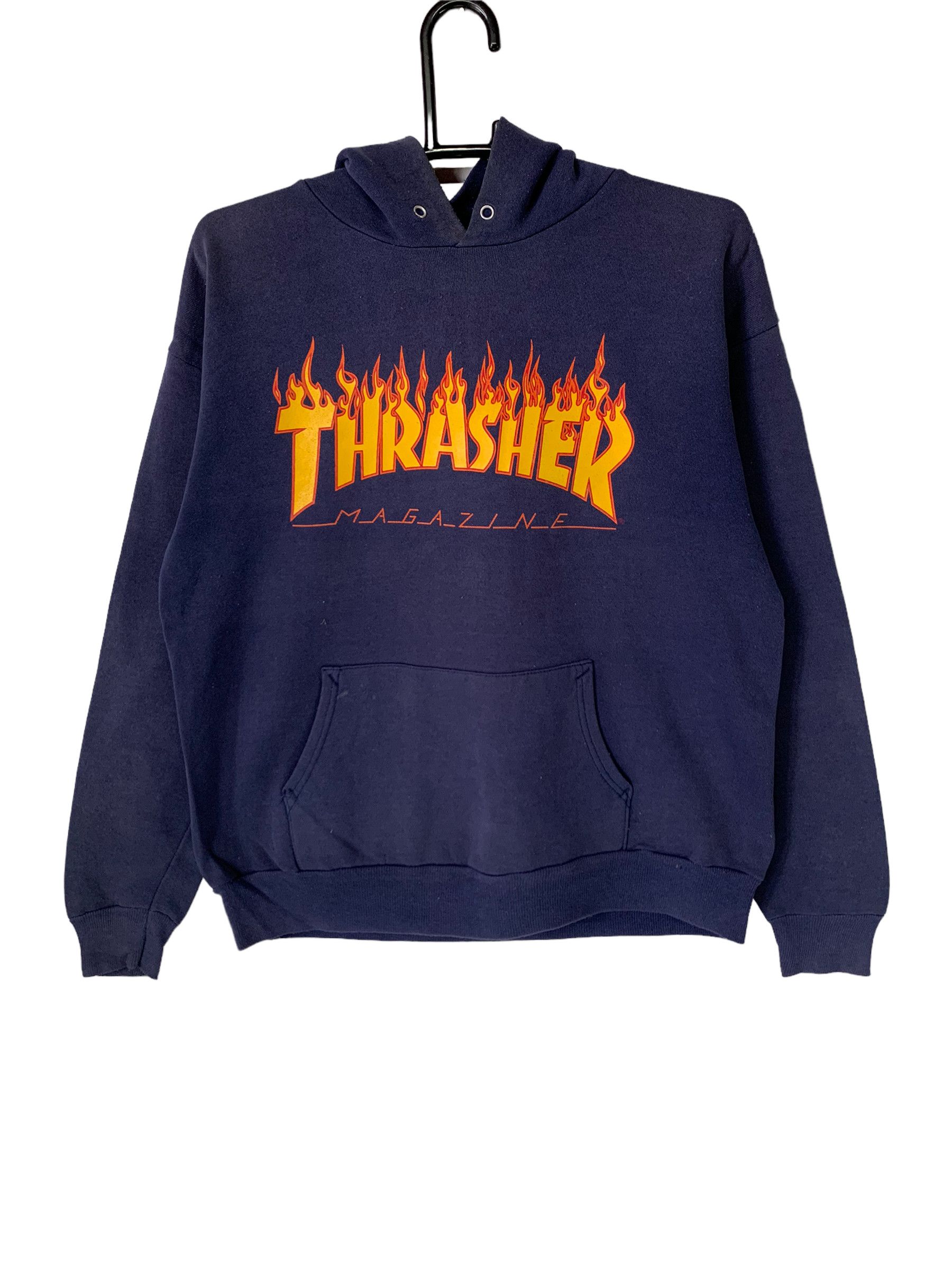 Thrasher magazine spellout vintage 90s hoodie sweatshirt
