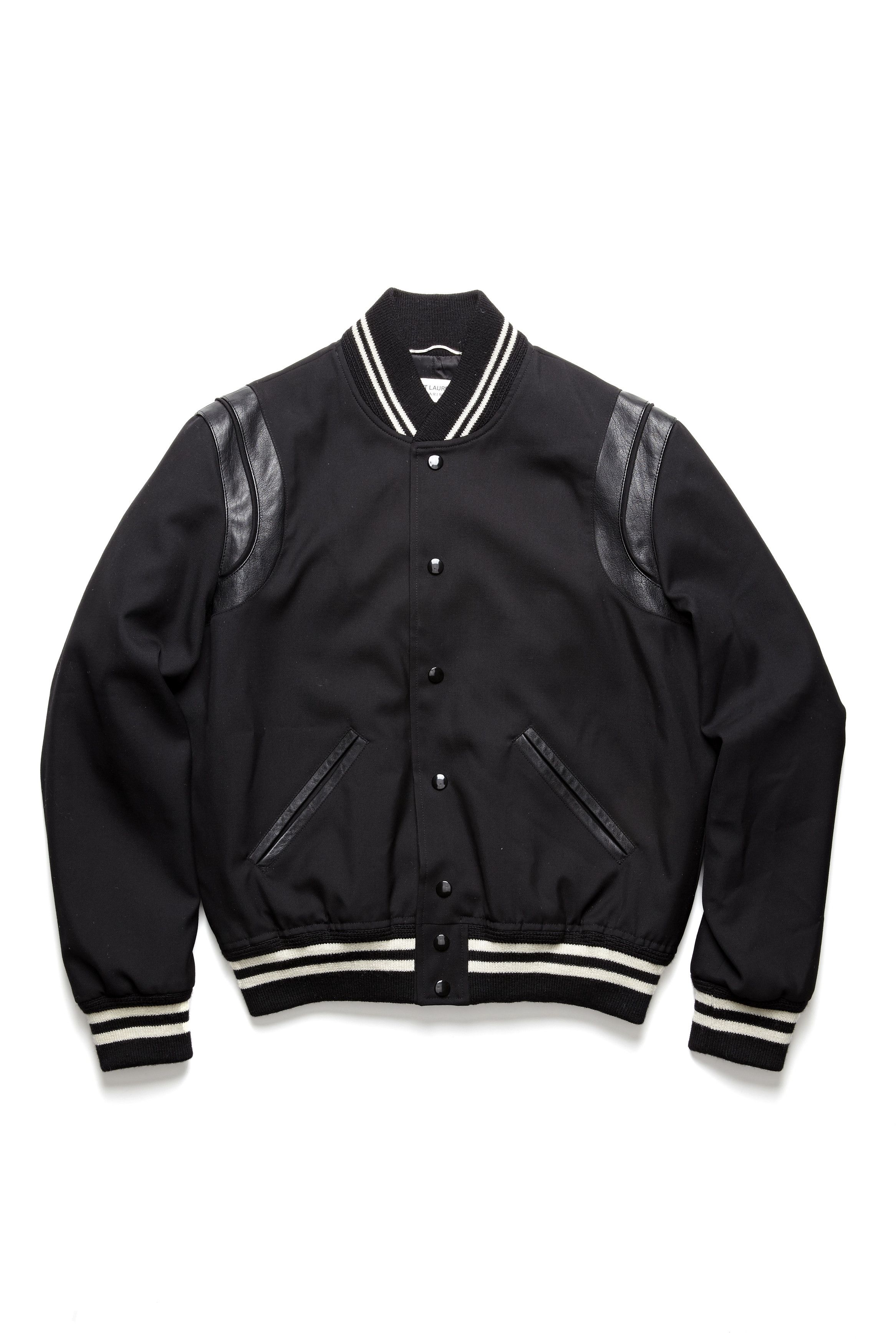 Saint Laurent Paris Teddy Varsity Jacket | Grailed