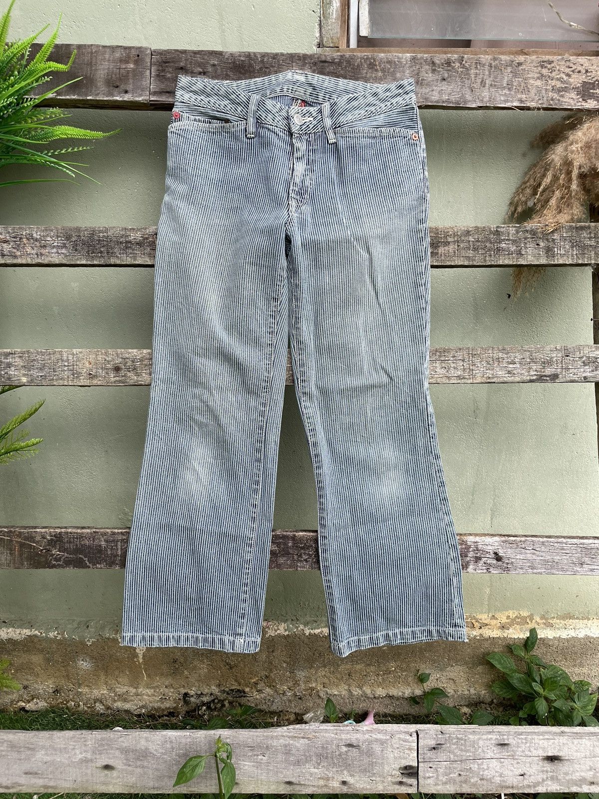 45rpm × Japanese Brand × Vintage ⚡️Vintage 45 RPM Stripe Jeans Pants Size 28" / US 6 / IT 42 - 3 Thumbnail