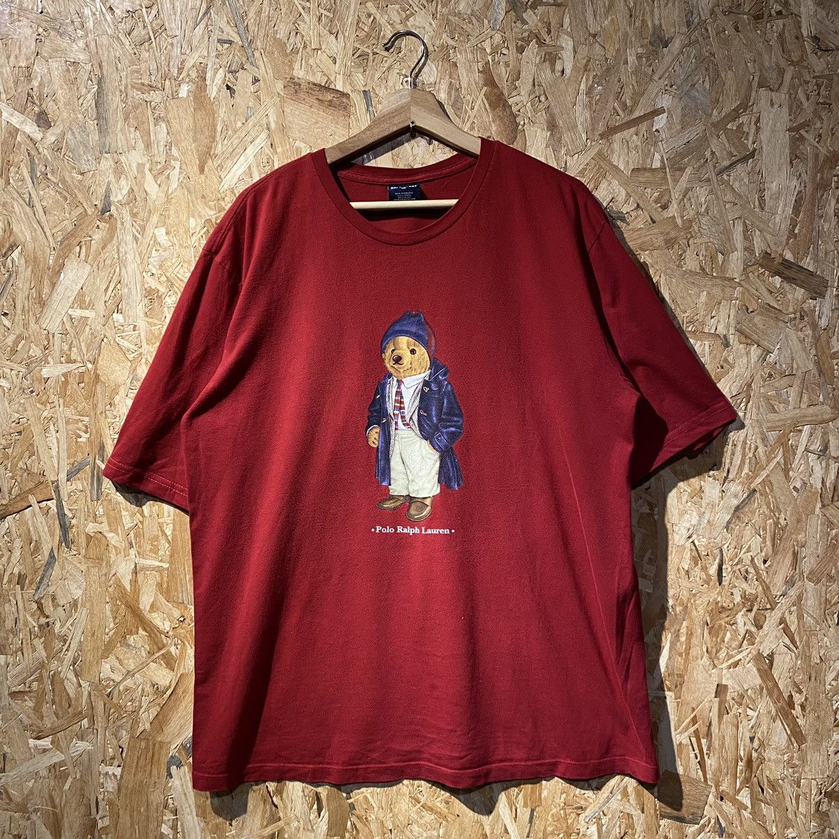 RARE LUXURY‼️Polo Bear Ralph Lauren Maroon T-Shirts